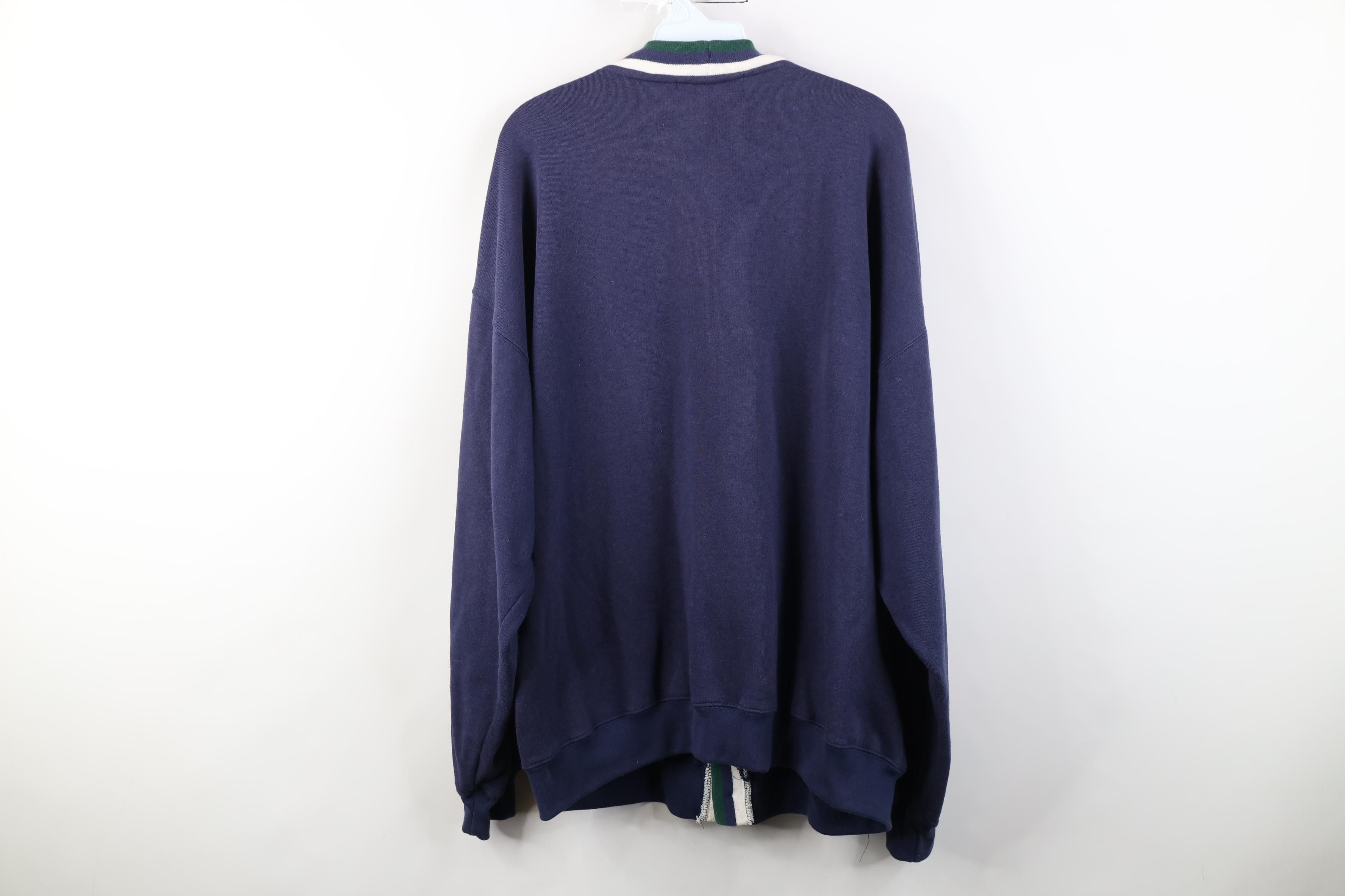 Vintage Vintage 90s Streetwear Golf Golfing Cardigan Sweatshirt Blue Size US XL / EU 56 / 4 - 14 Thumbnail