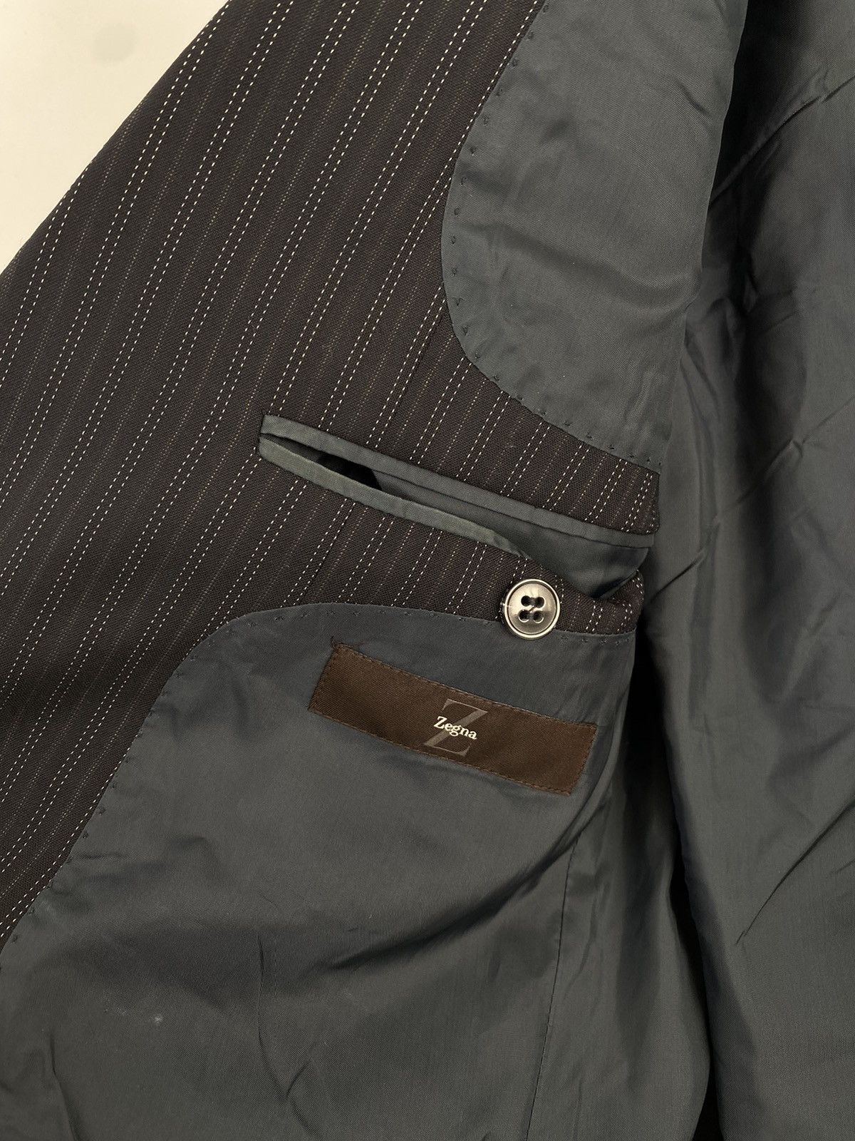 Z Zegna Z Zegna Striped Blazer Jacket Size 48R - 10 Thumbnail