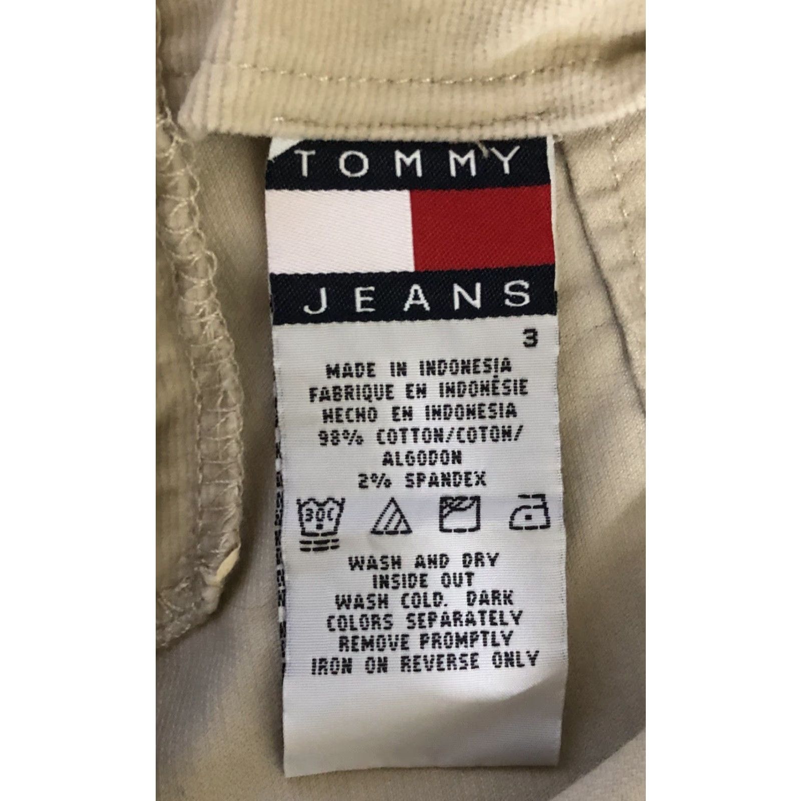 Tommy Hilfiger Tommy Hilfiger Corduroy Pants 3 Tan 28"W Flare Boot Cut Cuff Lace Up Mid Rise Women Jeans Size 26" / US 2 / IT 38 - 5 Thumbnail