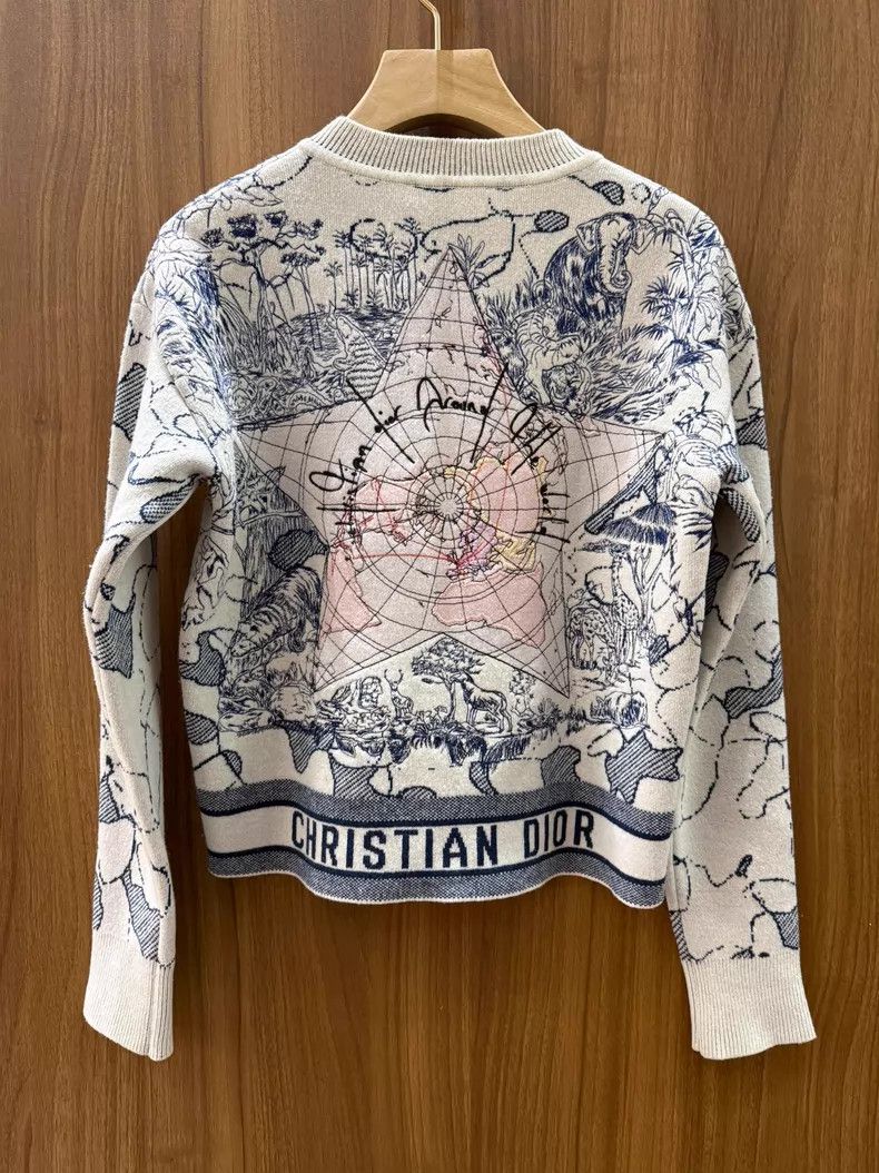 Dior Dior Wool cashmere embroidered sweater Size XXS / US 00 / IT 34 - 1 Thumbnail