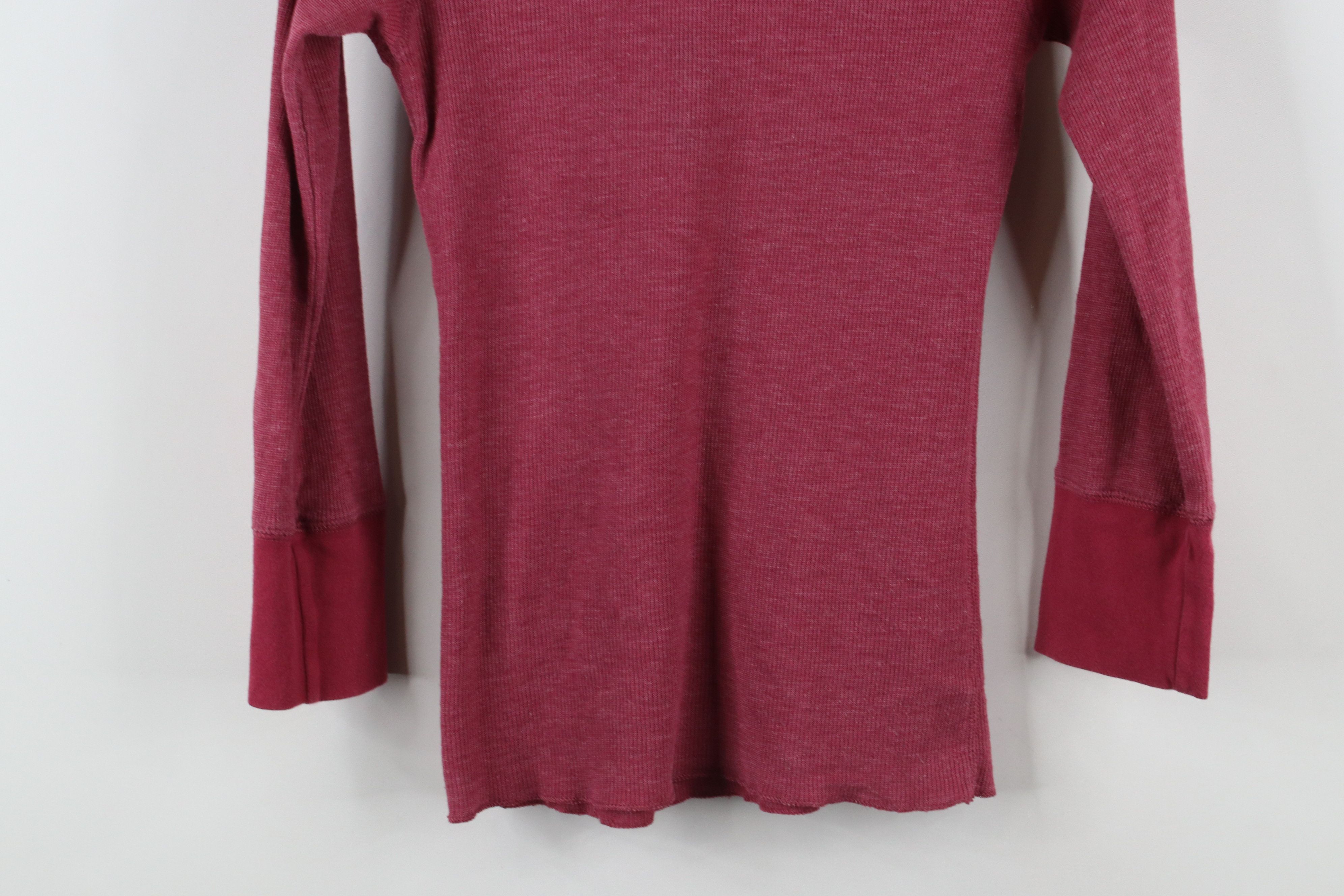 Abercrombie & Fitch × Vintage Vintage 90s Y2K Abercrombie & Fitch Knit Henley T-Shirt Red Size M / US 6-8 / IT 42-44 - 13 Thumbnail