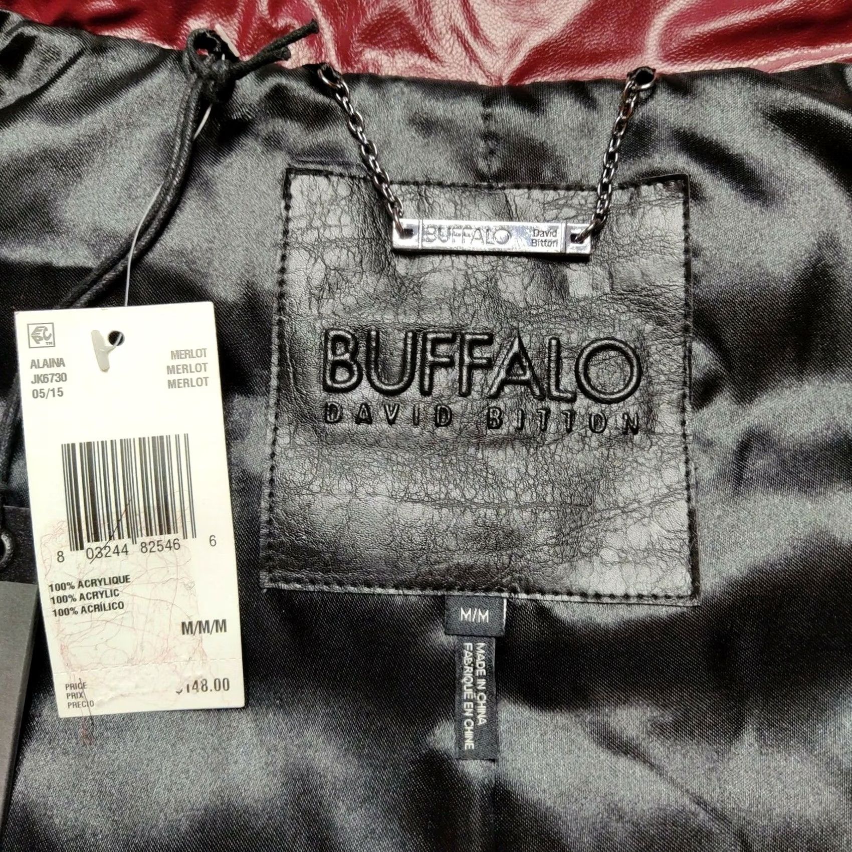 Buffalo David Bitton Buffalo by David Bitton Women Medium Merlot Faux Fur Down Puffer Vest NEW Size M / US 6-8 / IT 42-44 - 5 Thumbnail