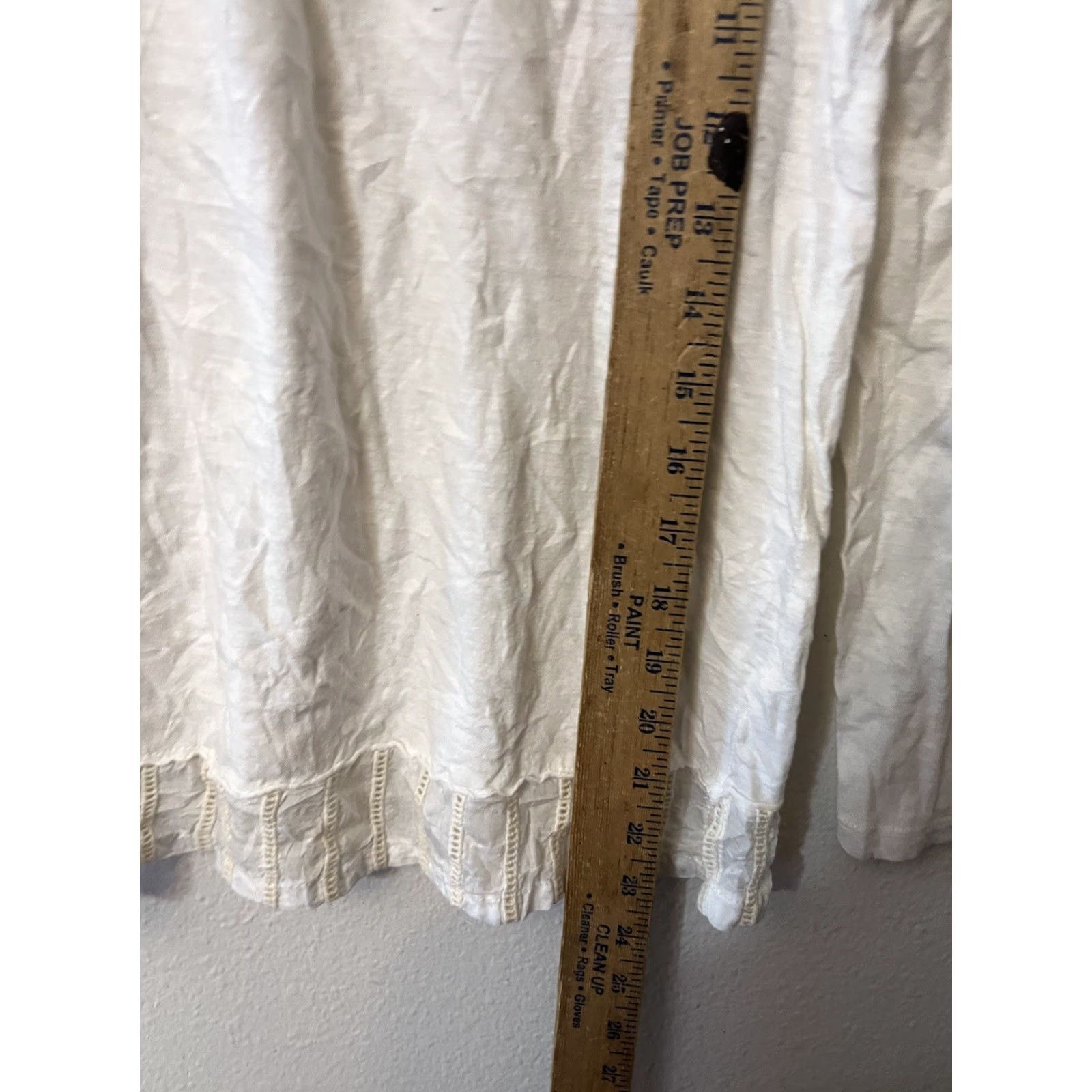 Vintage VINTAGE Hem & Thread Ivory Lace Blouse Women's Small Scoop Neck Long Sleeve Cotton Nylon Sheer 90s Casual Party Size S / US 4 / IT 40 - 4 Thumbnail