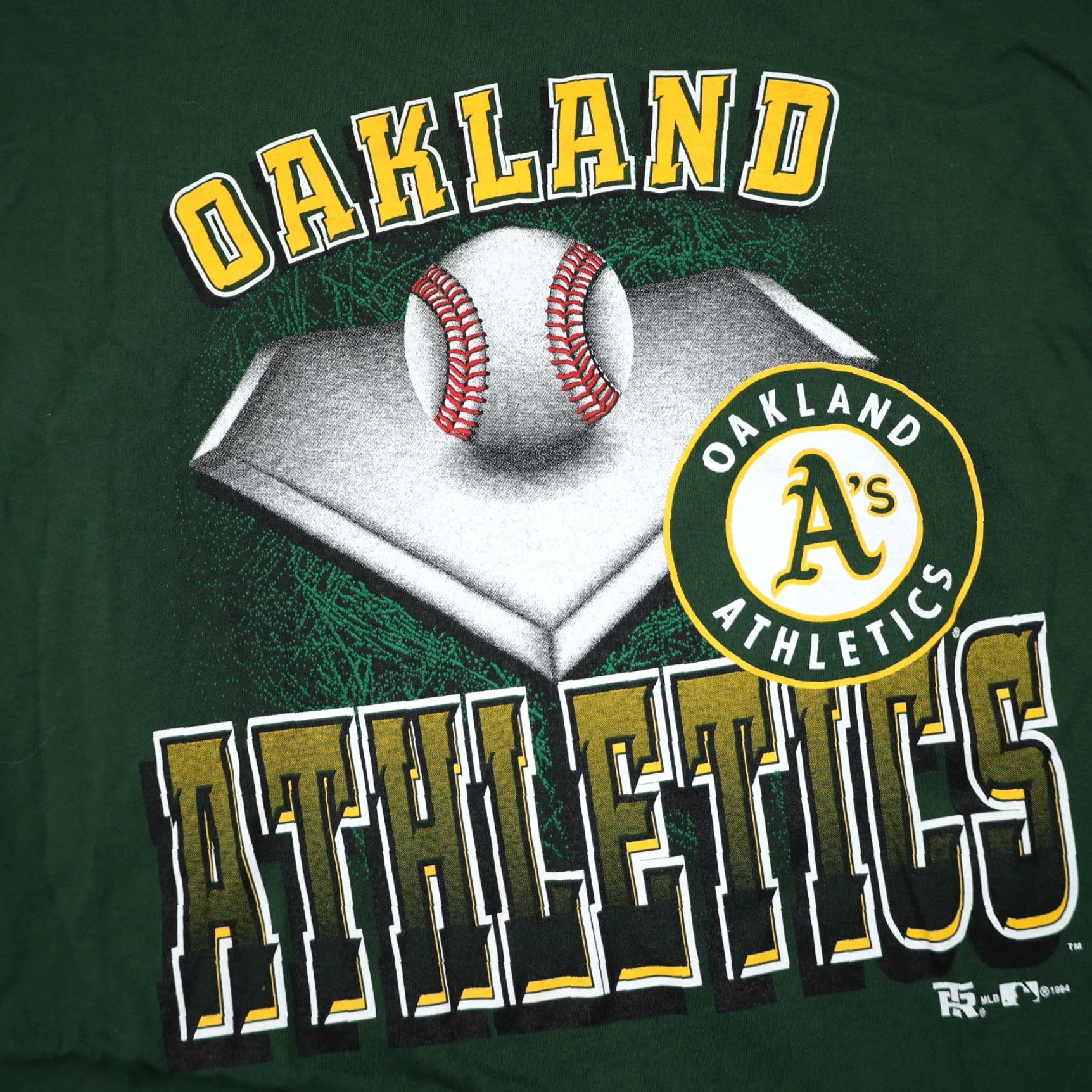 Vintage VINTAGE Oakland Athletics Mens XL T-Shirt Green Graphic Size US XL / EU 56 / 4 - 3 Thumbnail