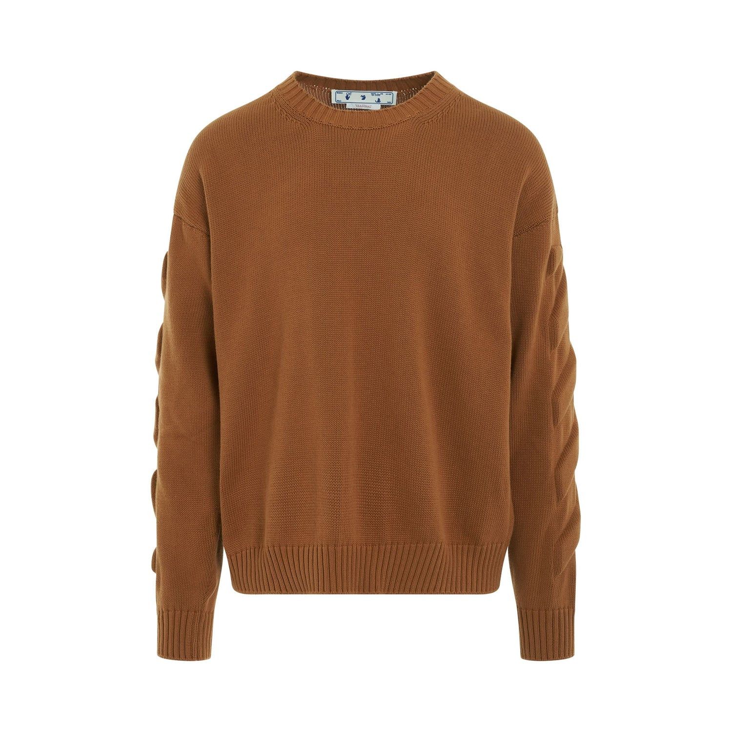 Off-White o1y0325 Crewneck Sweater in Brown Size US XS / EU 42 / 0 - 1 Thumbnail