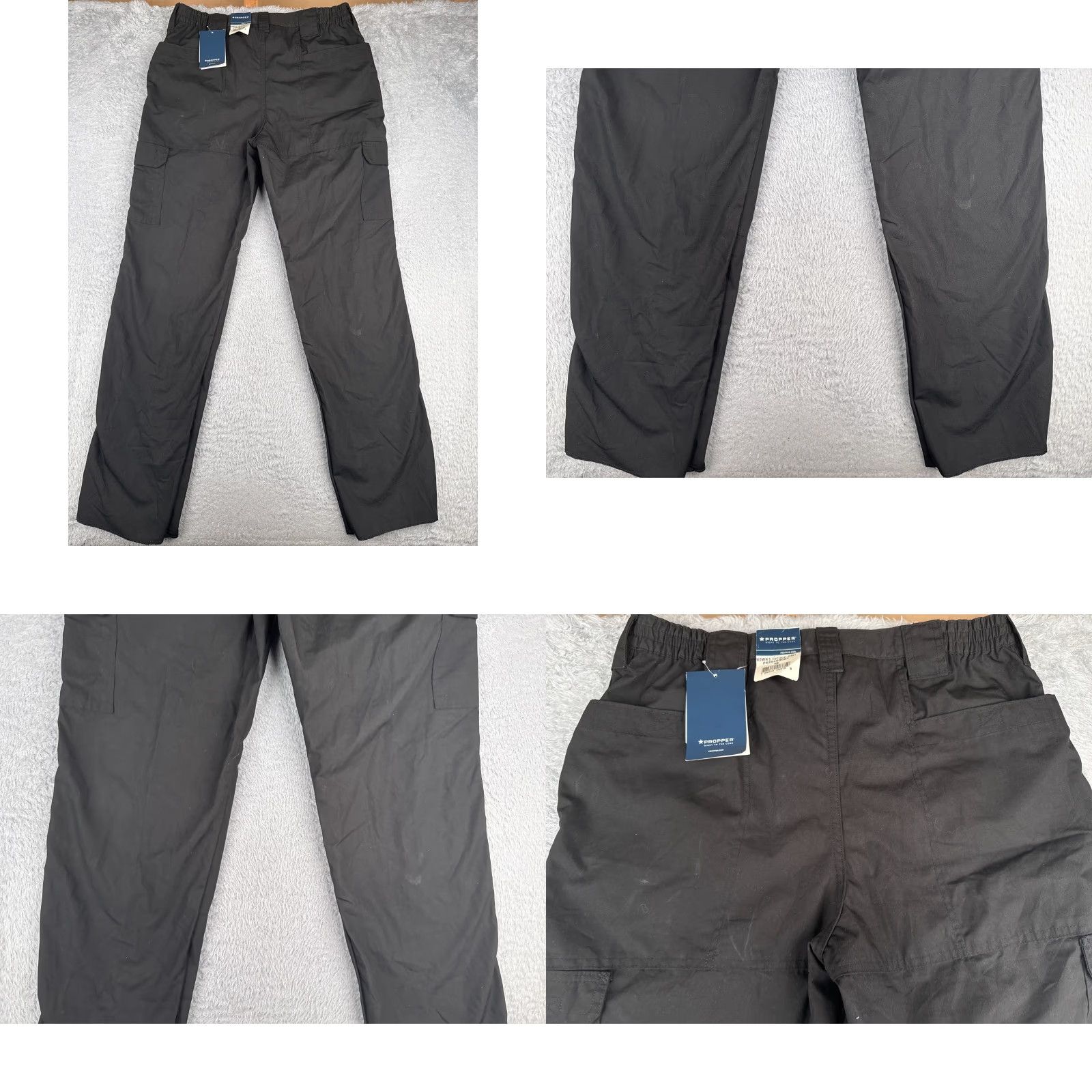 Propper VINTAGE? No — Propper Tactical Pants Women 18 Black Rip-Stop Cargo Un-hemmed LEO 36x35 NEW Size 40" / US 18 - 9 Thumbnail