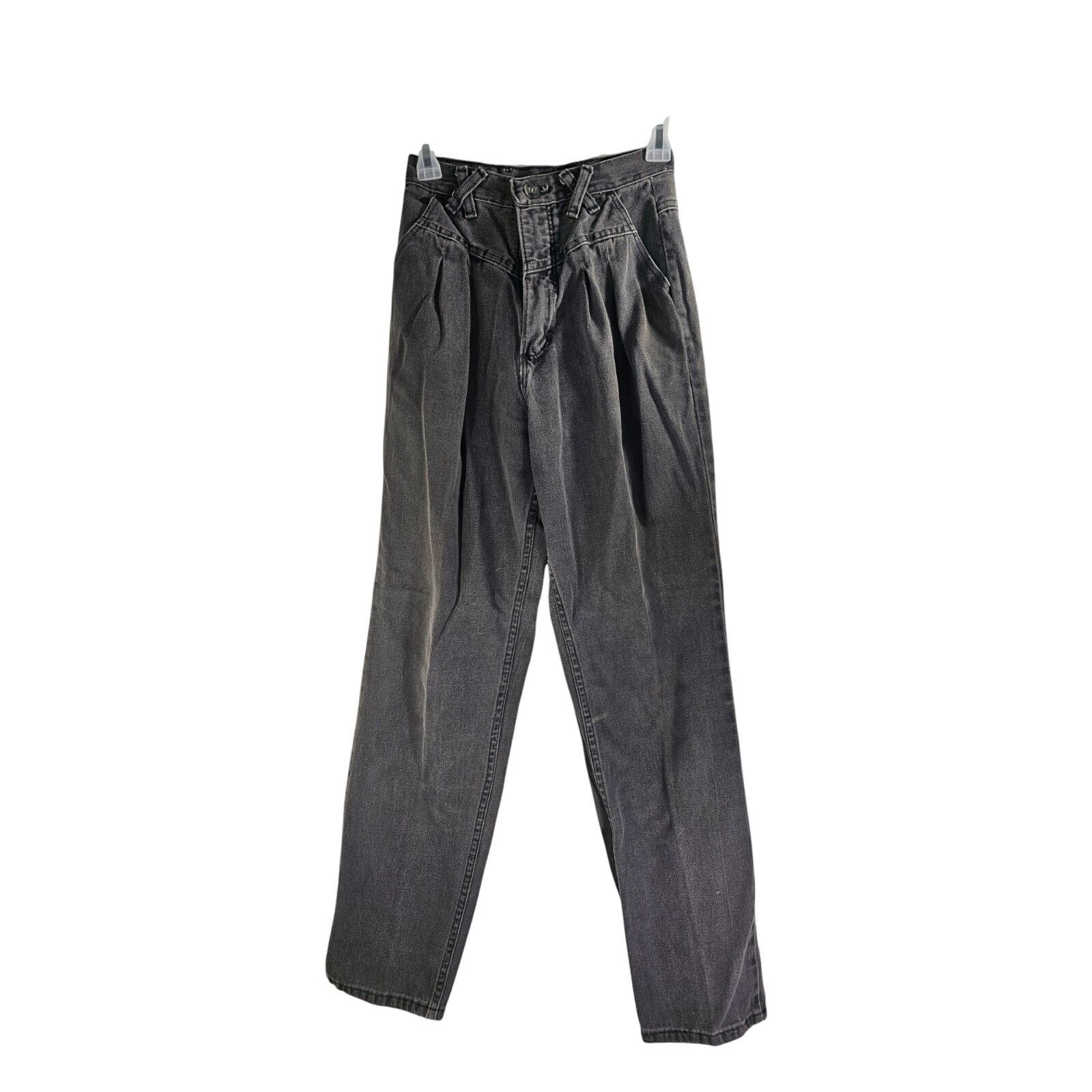 Wrangler Wrangler VINTAGE 1980s Women's Grey Criss-Cross Jeans M Size 24" / US 00 / IT 34 - 1 Thumbnail