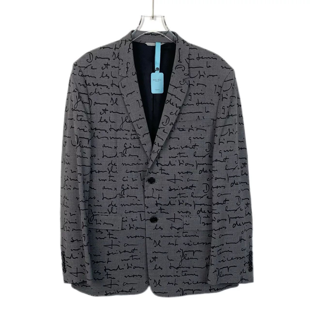 Dior Dior Gray Logo Wool V-Neck Blazer Size US S / EU 44-46 / 1 - 1 Thumbnail