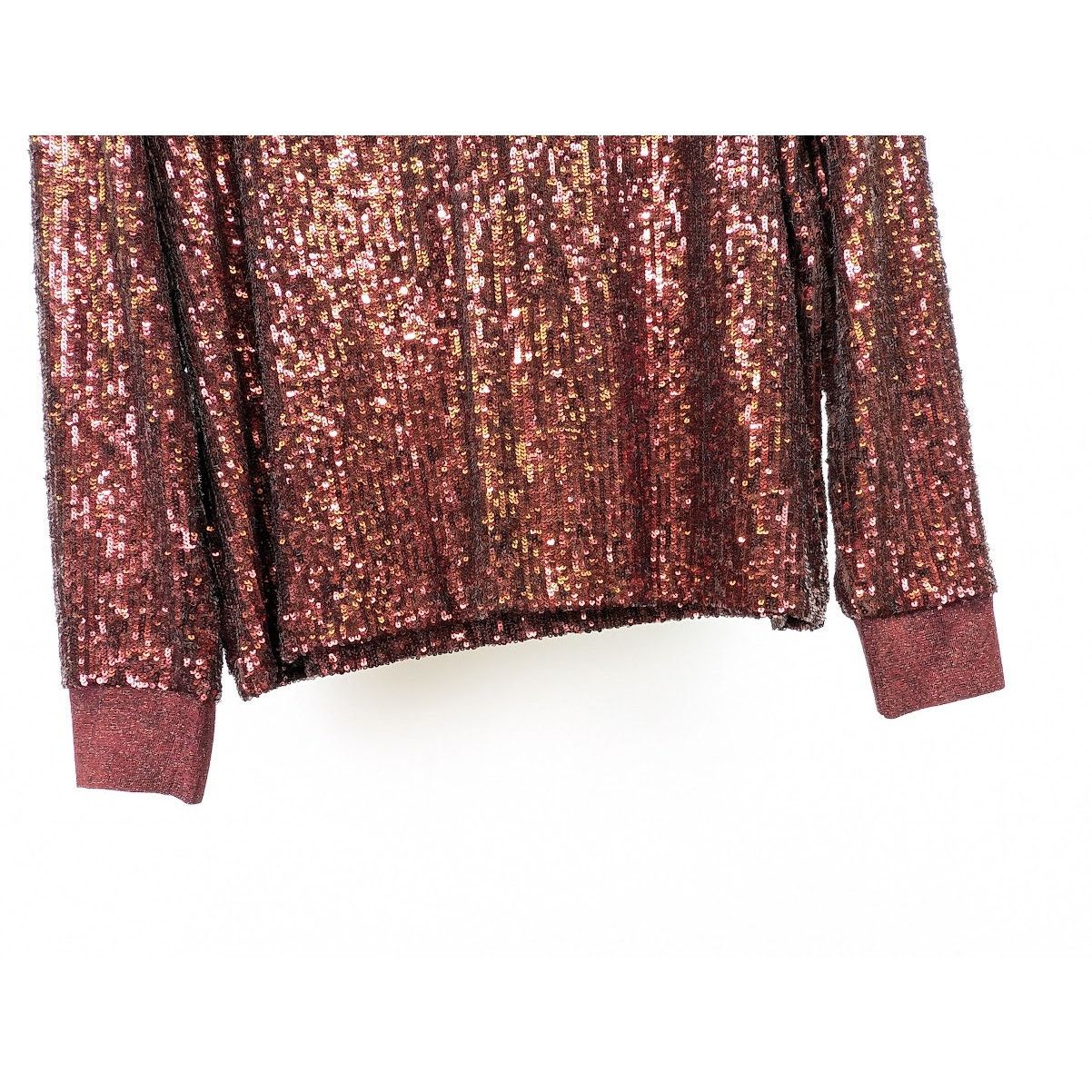 Saint Laurent Paris o1rshd1 Sequinned Sequin Long Sleeve Polo Shirt in Red Size US XL / EU 56 / 4 - 9 Thumbnail