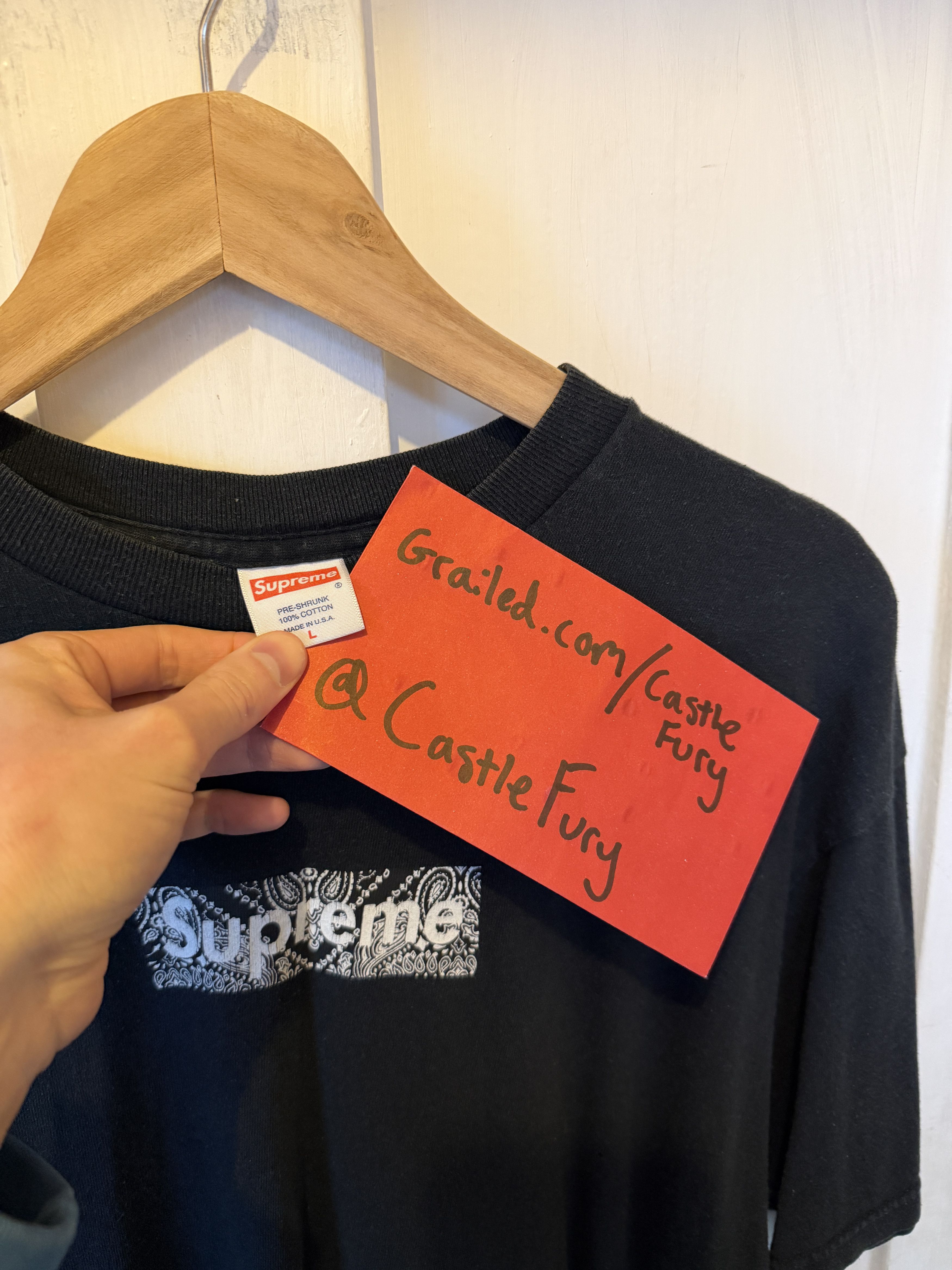 Supreme Supreme Paisley Box Logo Tee 2001 Size US L / EU 52-54 / 3 - 3 Thumbnail