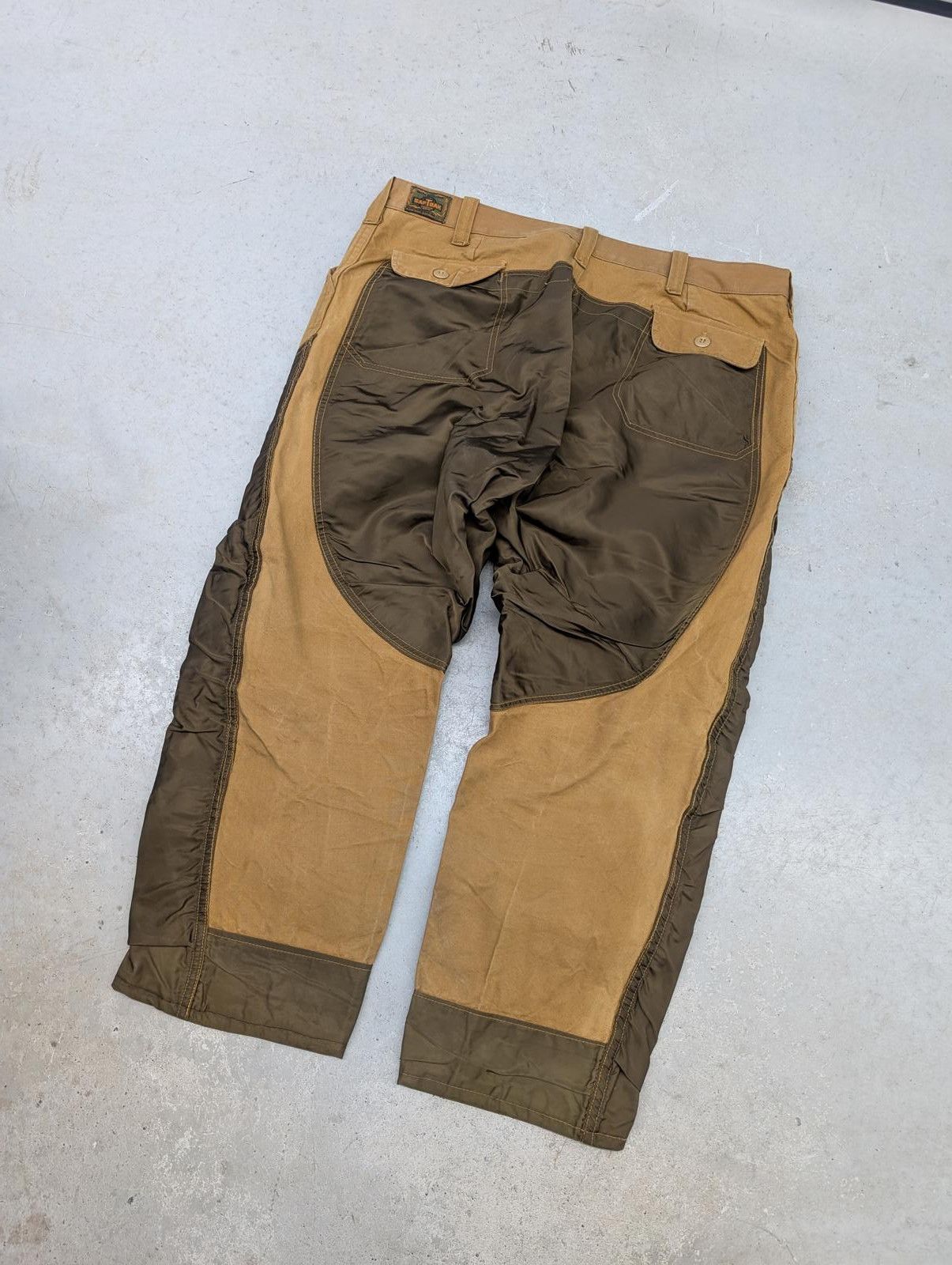 SafTbak Vintage 70s Saftbak Straight Two-Toned Brown Canvas Pants Size US 39 - 2 Thumbnail
