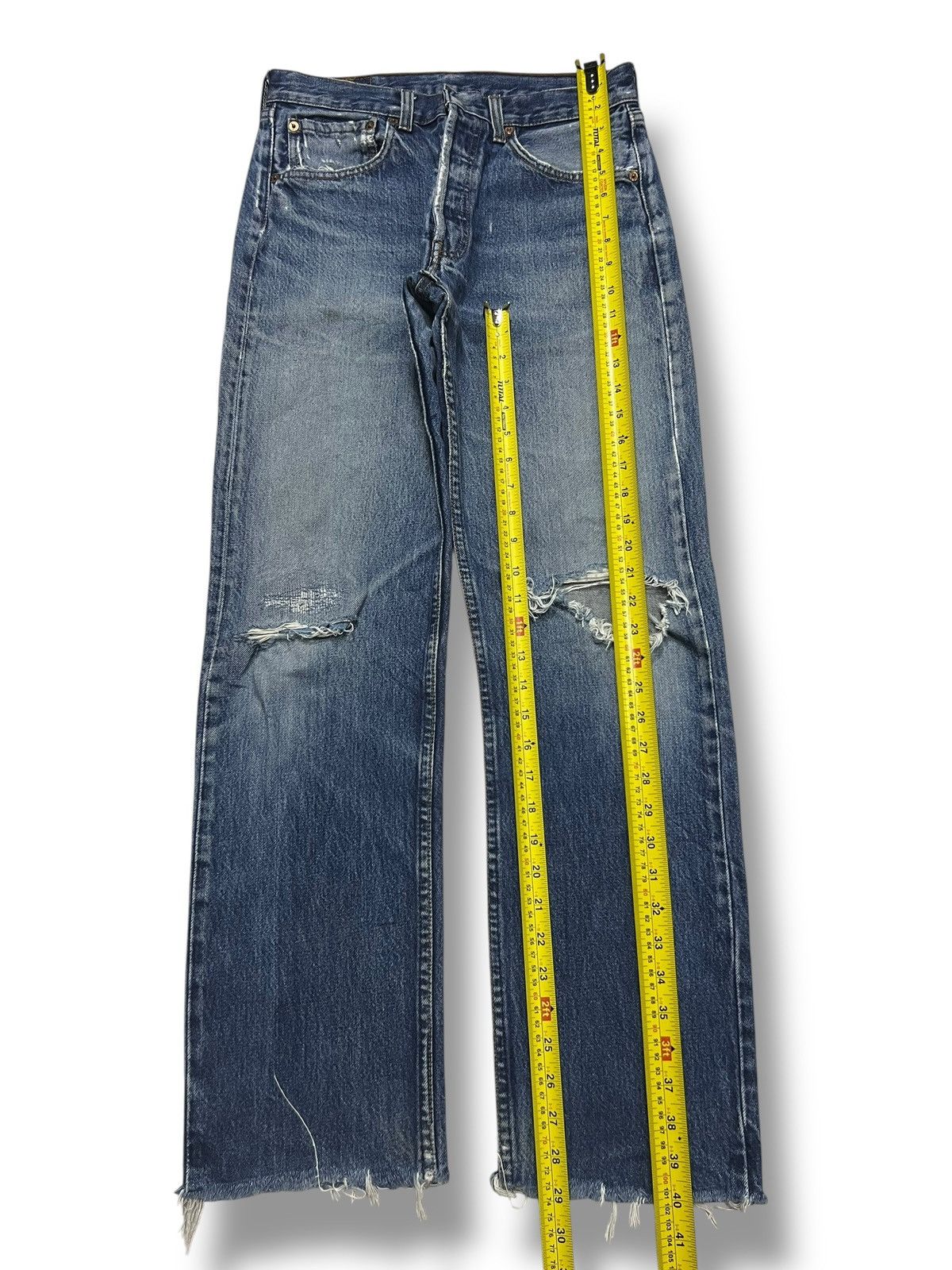 Levi's Vintage 90s Levi’s 501 - Faded, Ripped & Distressed Denim Size US 30 / EU 46 - 12 Thumbnail
