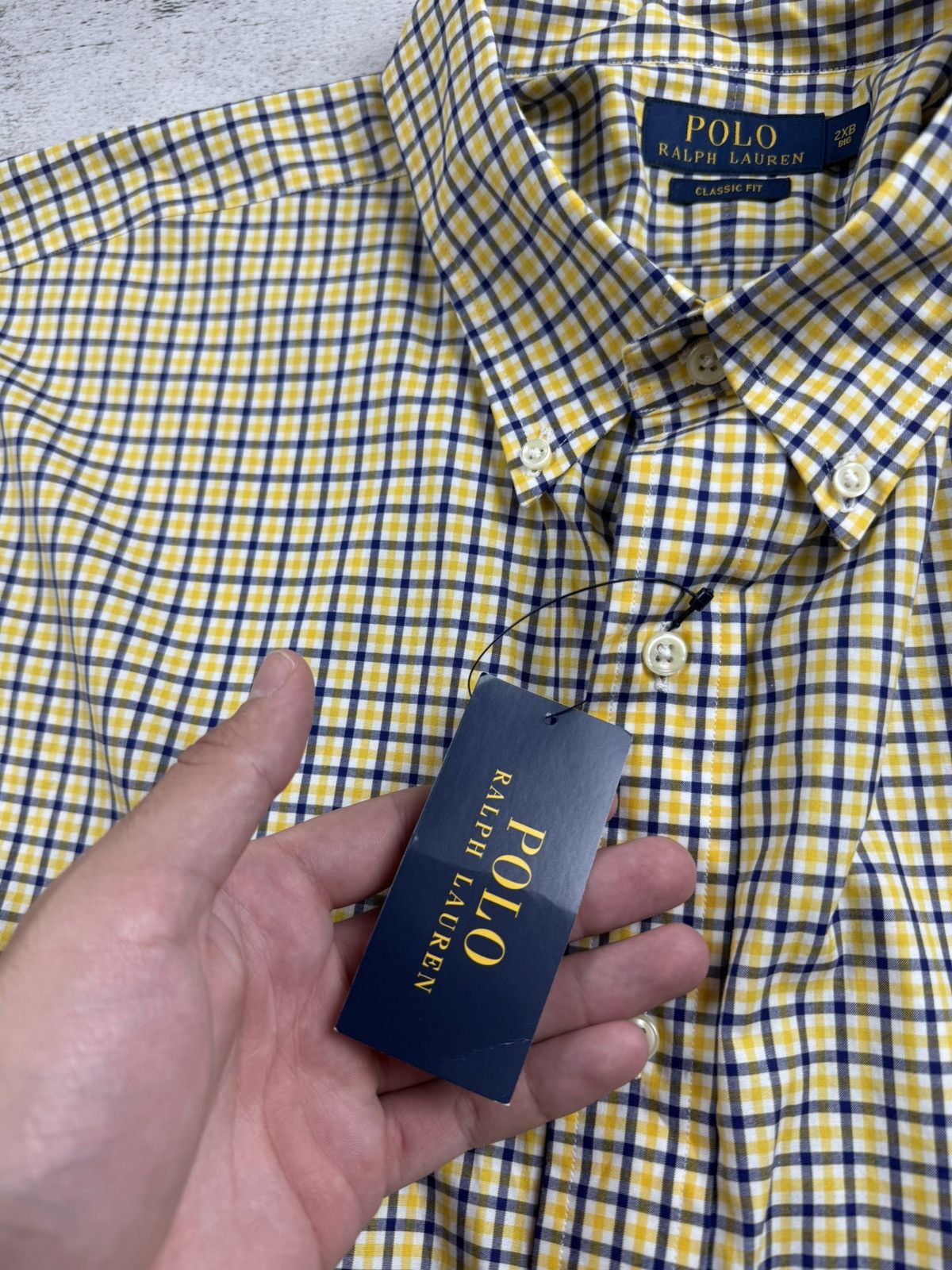 Polo Ralph Lauren NEW Polo Ralph Lauren Classic Fit Checked 2XL Suit Yellow Long Sleeve Shirt Size US XXL / EU 58 / 5 - 9 Thumbnail
