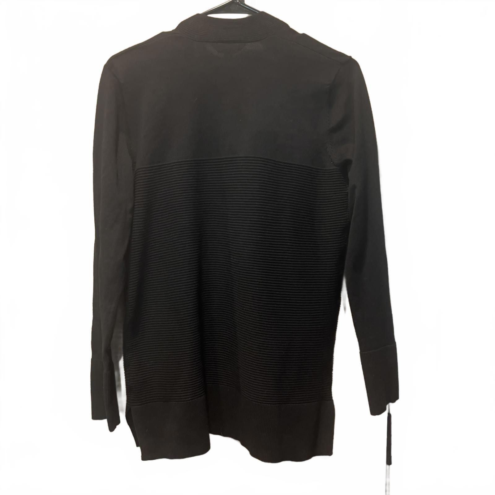 Other Time and Tru Women's Black Open Front Cardigan Sweater, Size Size S / US 4 / IT 40 - 2 Thumbnail