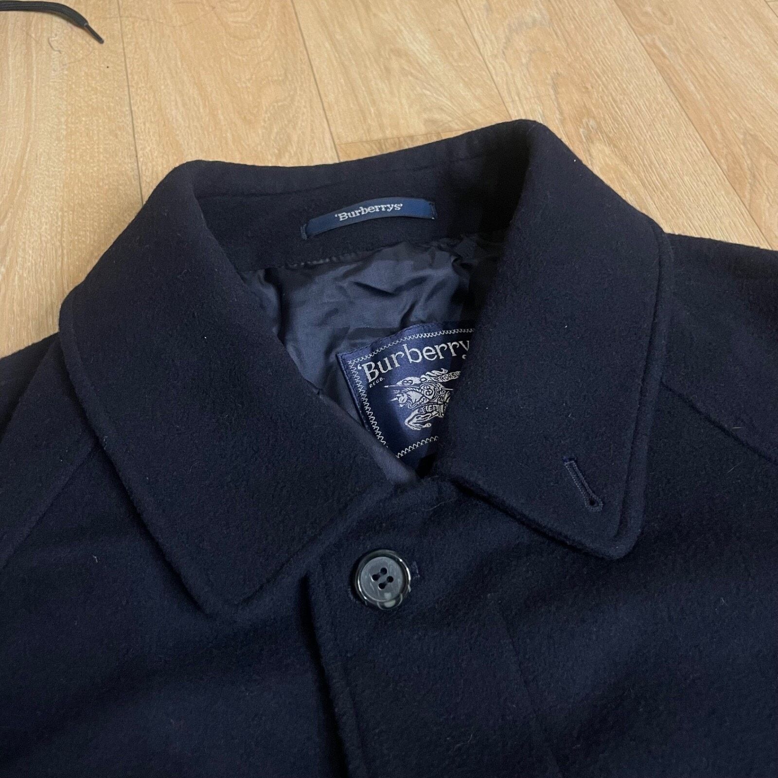Burberry VINTAGE Burberry Trench Coat CASHEMERE VIRGIN WOOL BLUEnavy Size US L / EU 52-54 / 3 - 2 Thumbnail