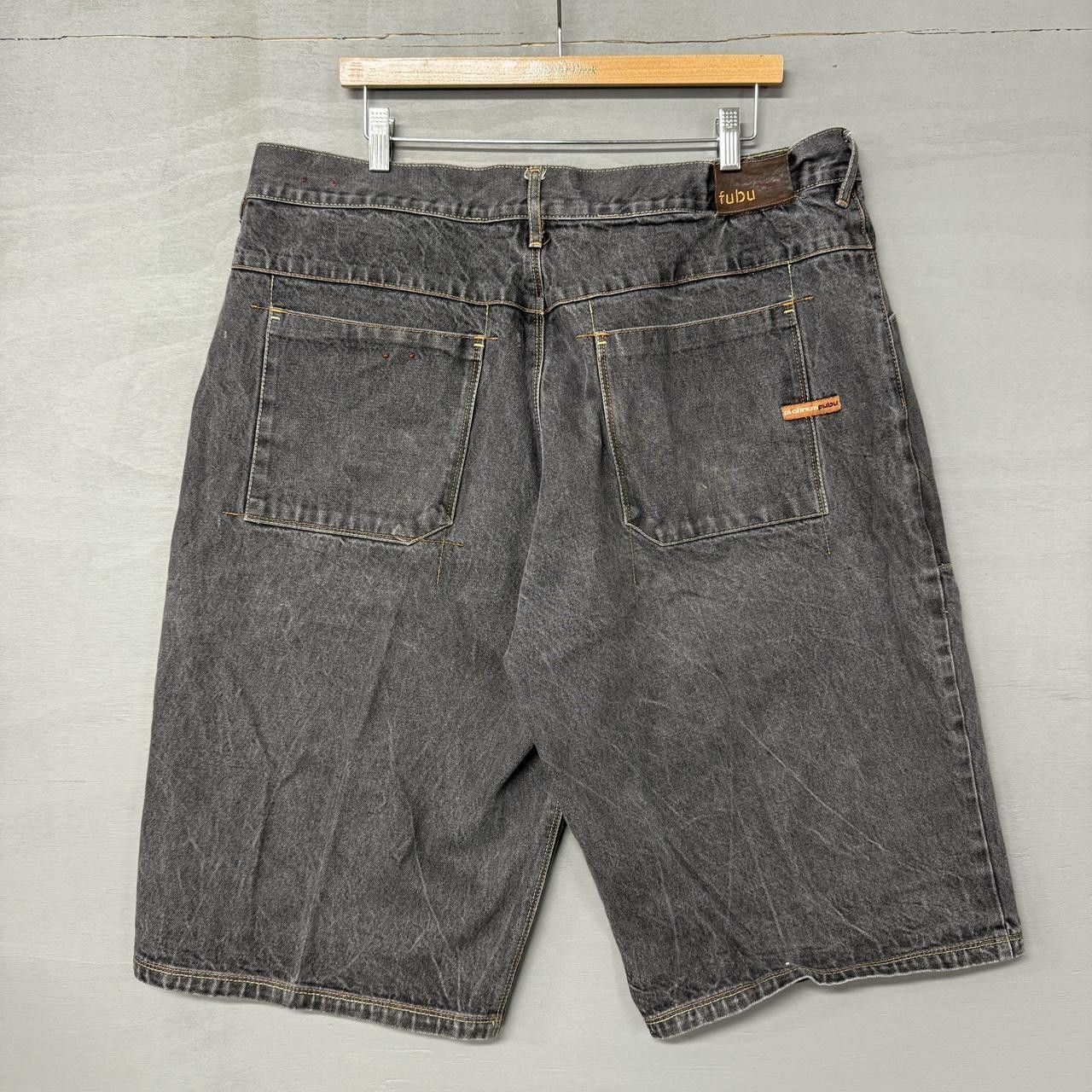 Fubu Y2K Platinum Fubu Embroidered Fat Albert Faded Jorts Size 38 Size US 38 / EU 54 - 3 Thumbnail