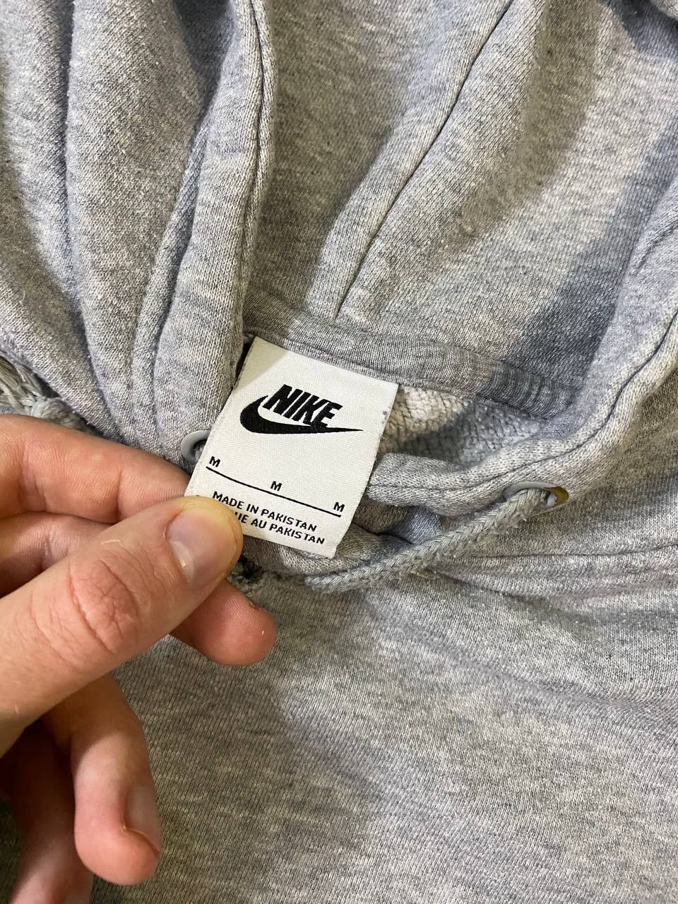 Nike × Vintage Vintage Nike Centre Swoosh Oversized Grey Hoodie Size M Size M / US 6-8 / IT 42-44 - 6 Thumbnail