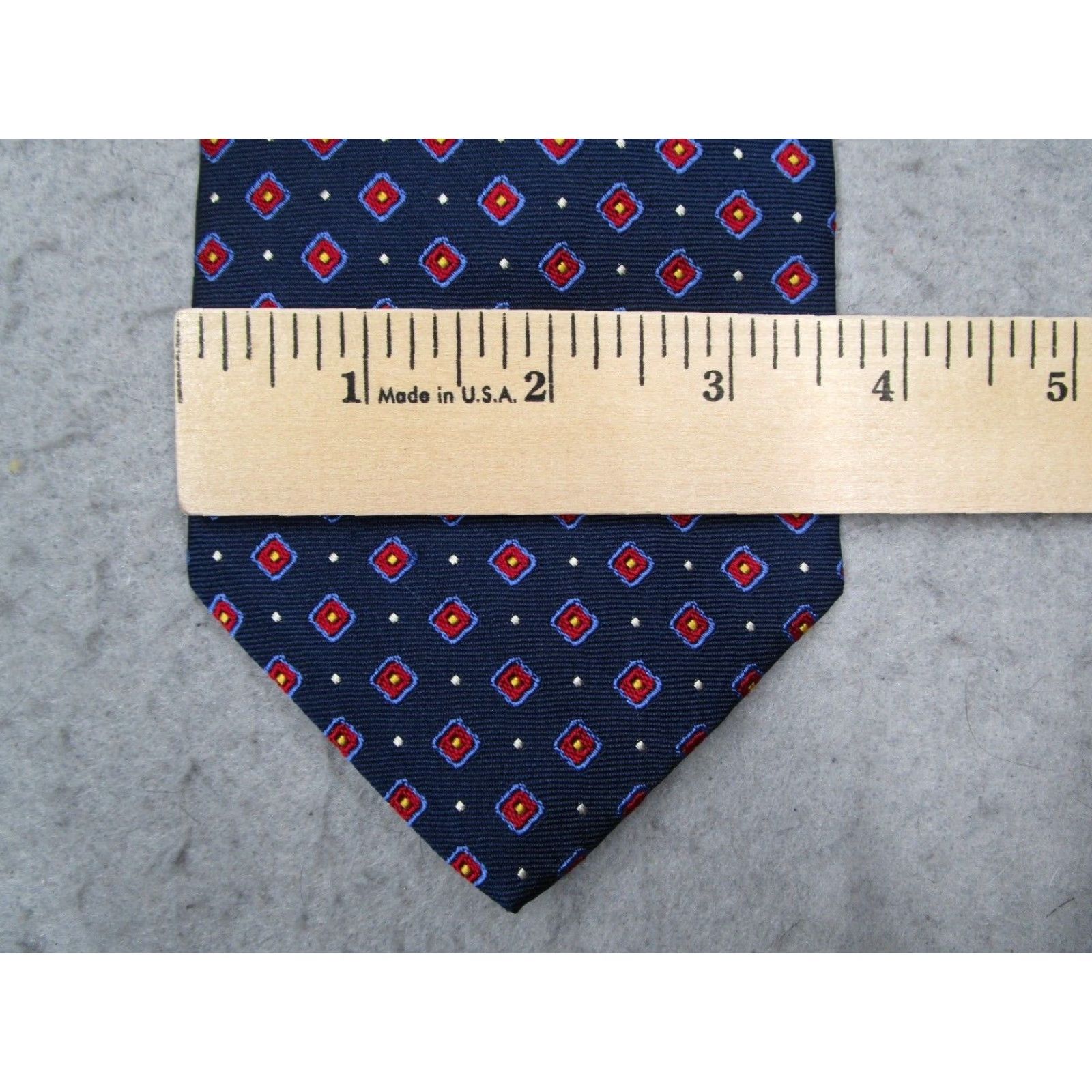 Ralph Lauren VINTAGE Lauren Ralph Lauren Men's Blue Silk Neck Tie Geometric Abstract Classic Work Made in USA Size ONE SIZE - 5 Thumbnail