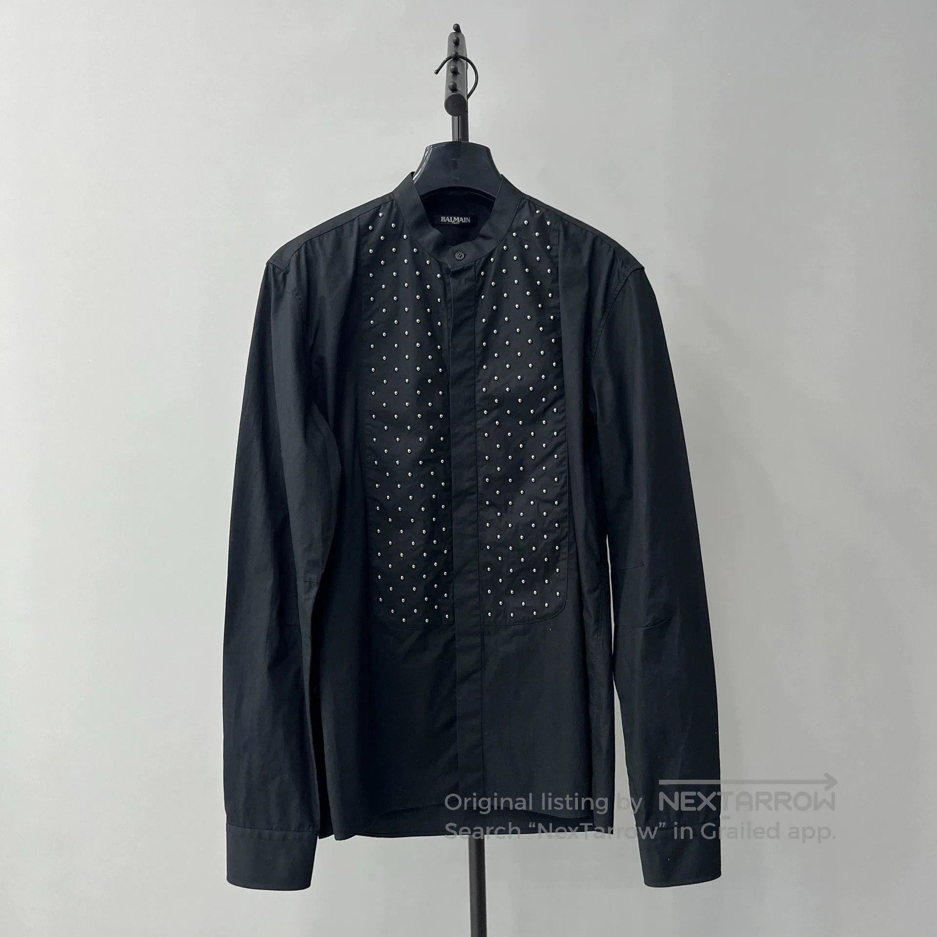 Balmain Balmain Black Beaded Front Shirt. Size US M / EU 48-50 / 2 - 1 Thumbnail