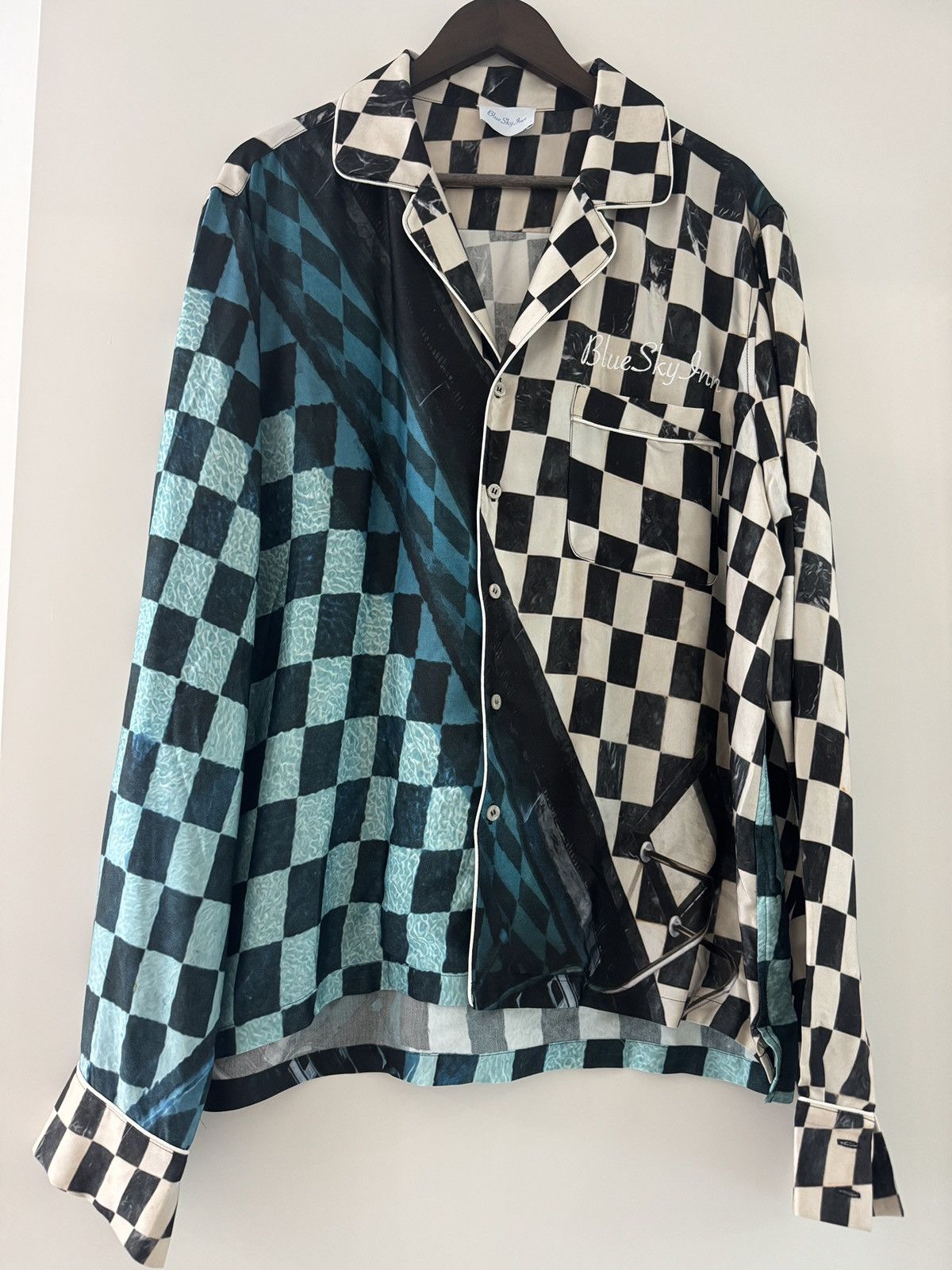 Blue Sky Inn Oversized Long Sleeve Check Pool Shirt Size M Size US L / EU 52-54 / 3 - 1 Thumbnail