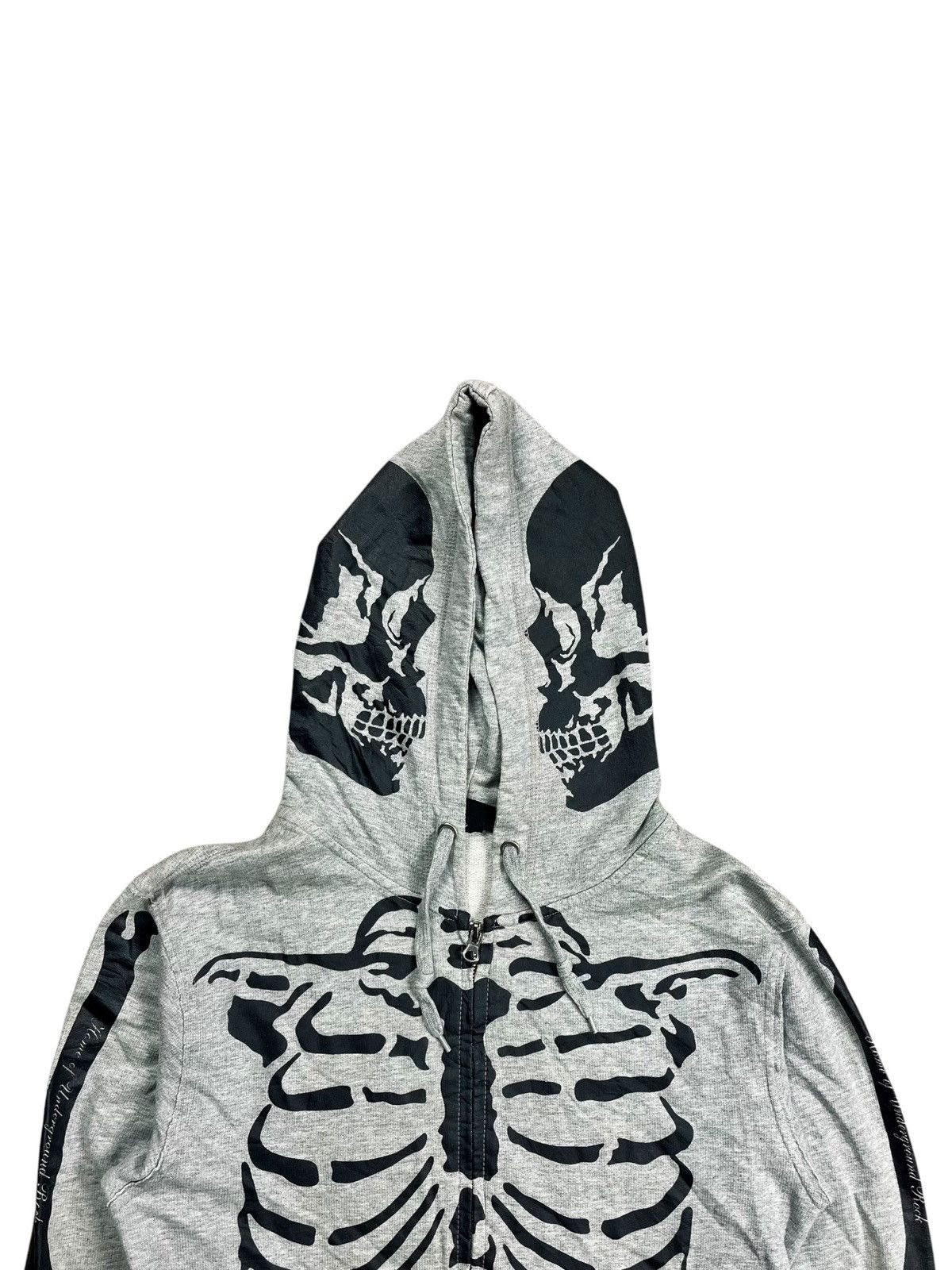 Vintage 1990s CBGB - THUMBHOLE SKELETON ZIP HOODIE Size US L / EU 52-54 / 3 - 13 Thumbnail