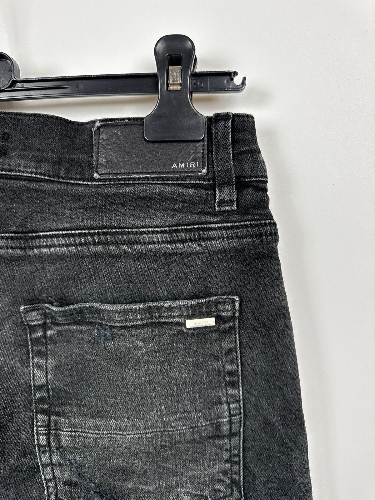 Amiri Amiri Grunge Patch Black Jeans Size US 33 - 10 Thumbnail