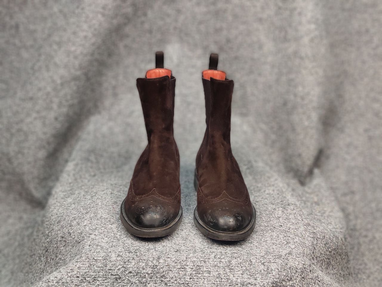 Santoni Santoni Design Premium Suede Brown Chelsea Boots Size US 7 / EU 40 - 8 Thumbnail