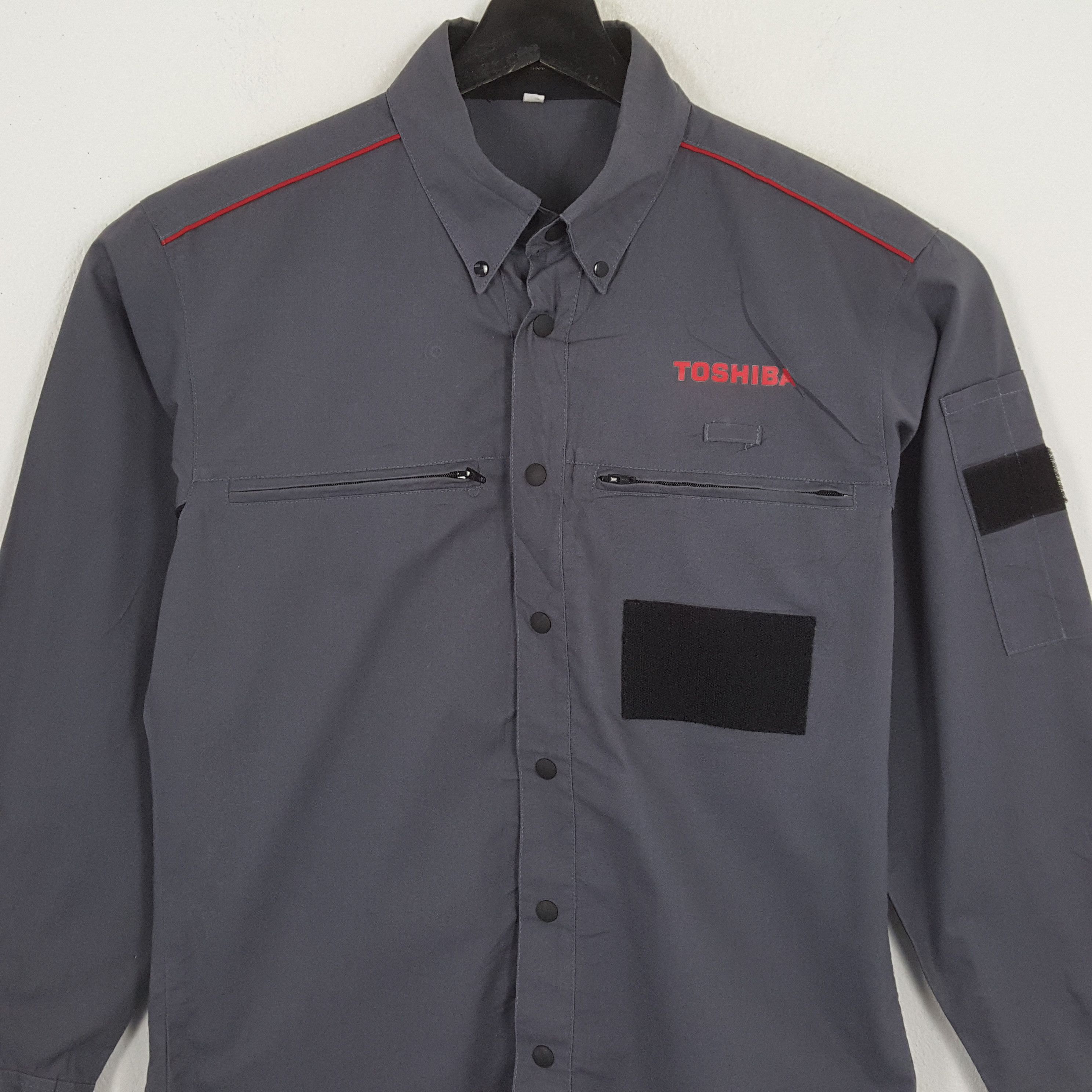 Japanese Brand × Vintage TOSHIBA Japanese Electronic Brand Workwear Shirt Size US M / EU 48-50 / 2 - 2 Thumbnail