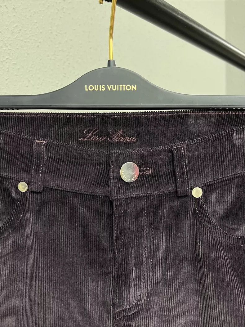 Loro Piana LORO PIANA size42 Purple corduroy trousers Size US 42 / EU 58 - 3 Thumbnail
