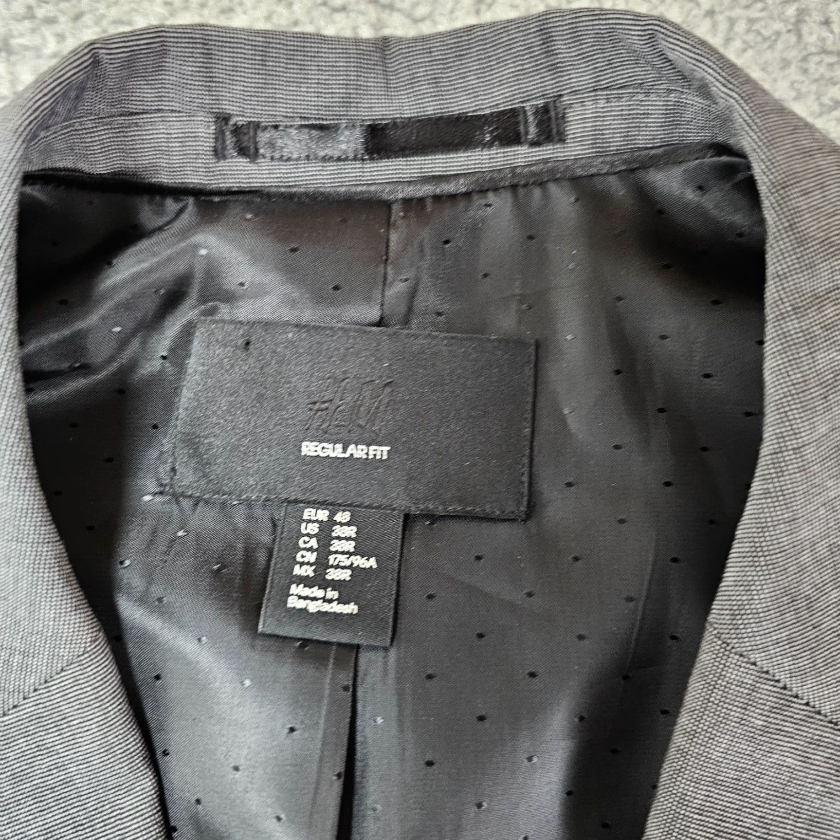 H&M H&M Blazer Mens 38R Grey Regular Fit Stretch Sport Coat 2 Button Suit Jacket Shirt? Size 38R - 4 Thumbnail