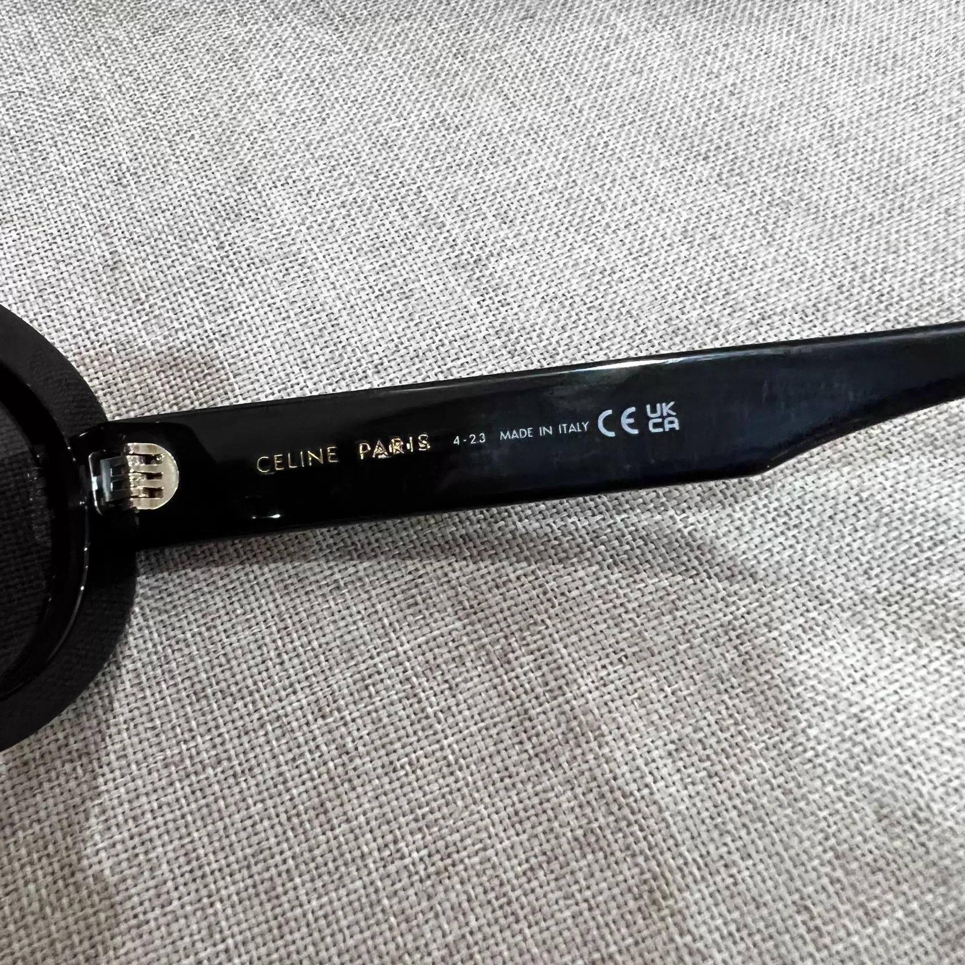 Celine Celine Gold Triomphe Logo Oval Sunglasses 99 New Size ONE SIZE - 7 Thumbnail