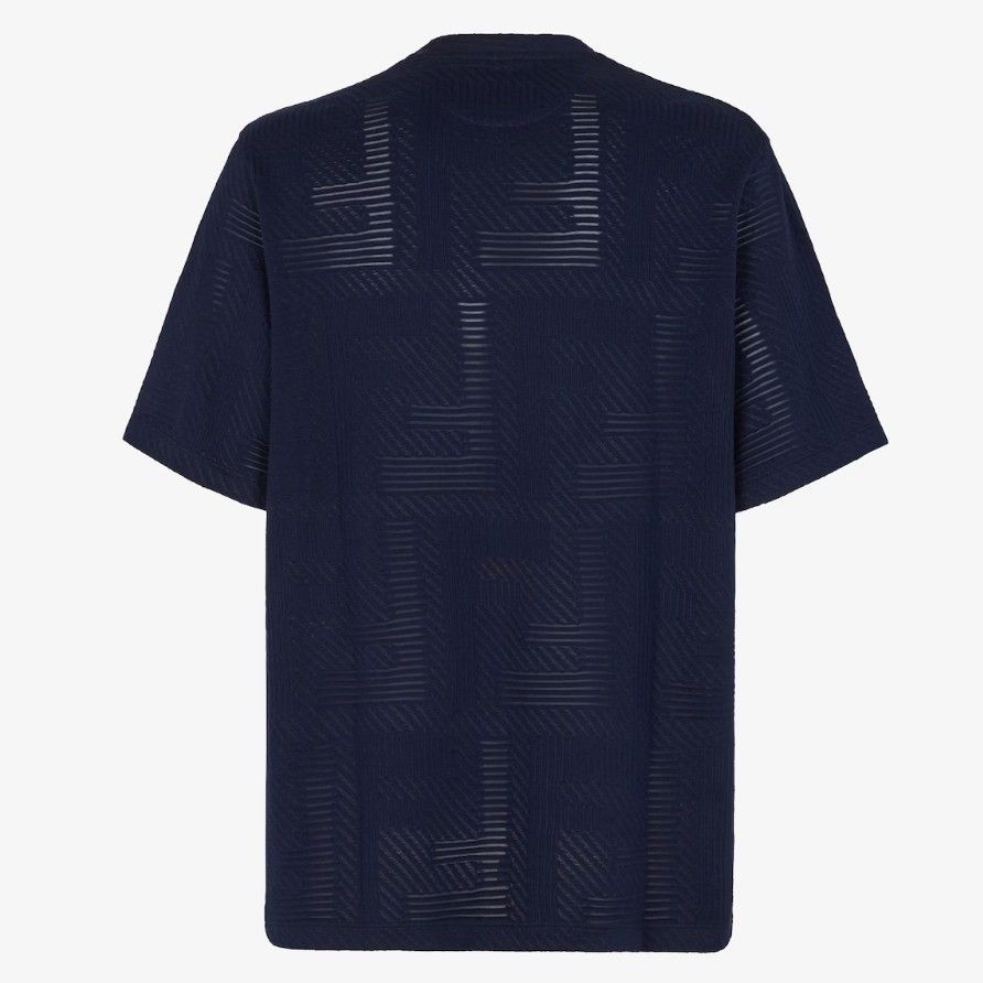 Fendi o1loc1c0824 T-Shirt in Navy Size US M / EU 48-50 / 2 - 2 Thumbnail