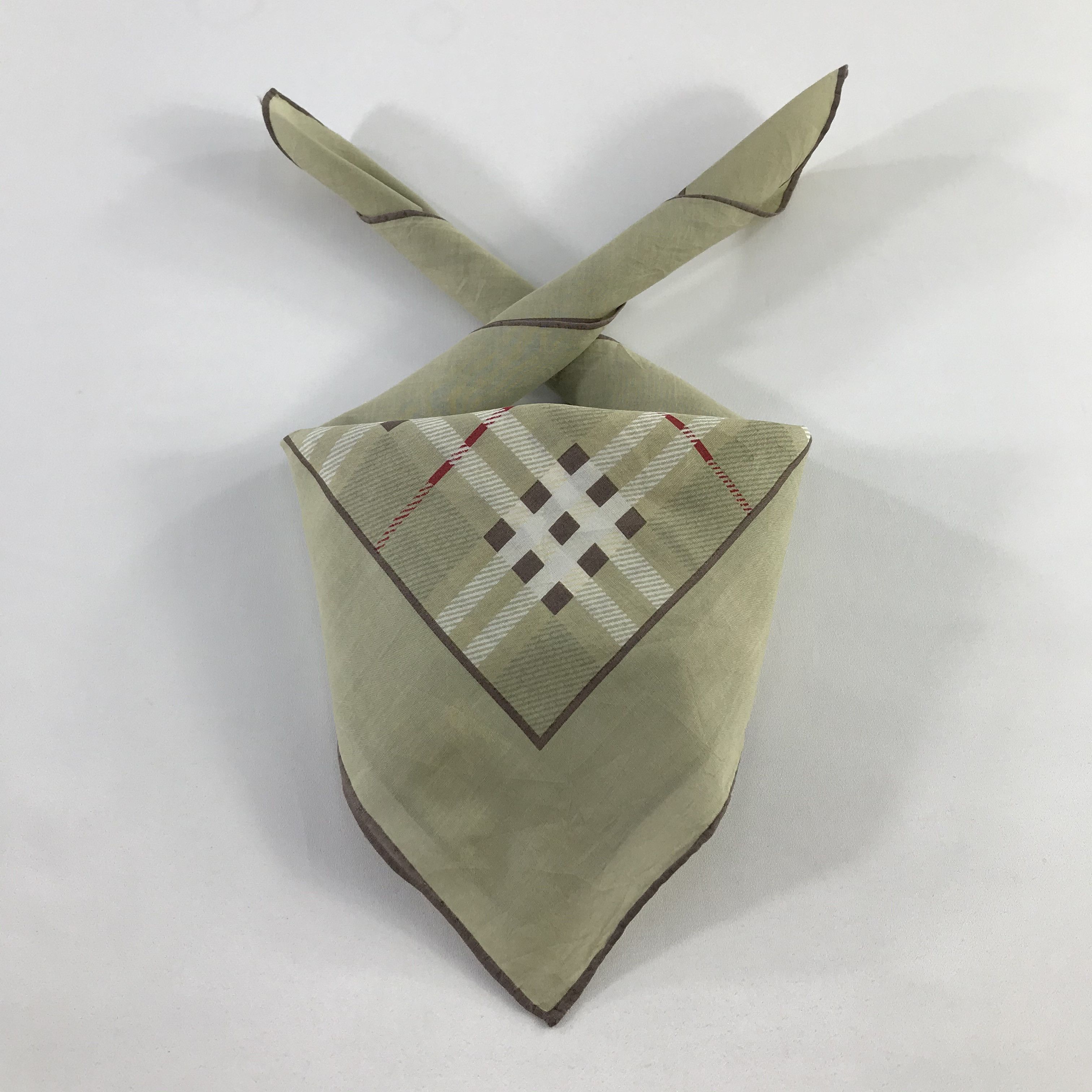 Burberry × Vintage Burberry Bandana / Handkerchief / Neckerchief - S836 Size ONE SIZE - 3 Thumbnail