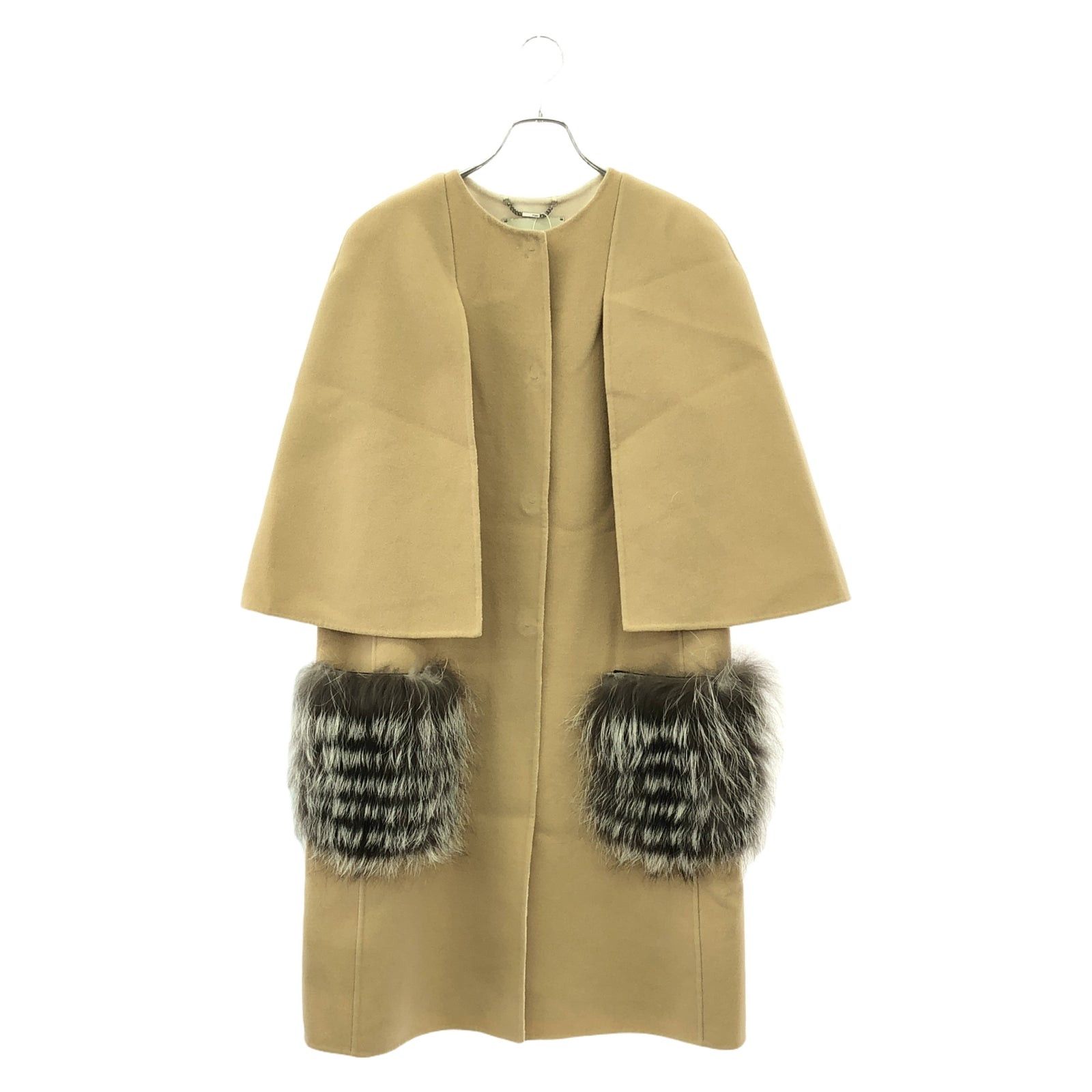 Fendi Fendi Cape Coat Wool Beige Size ONE SIZE - 1 Thumbnail