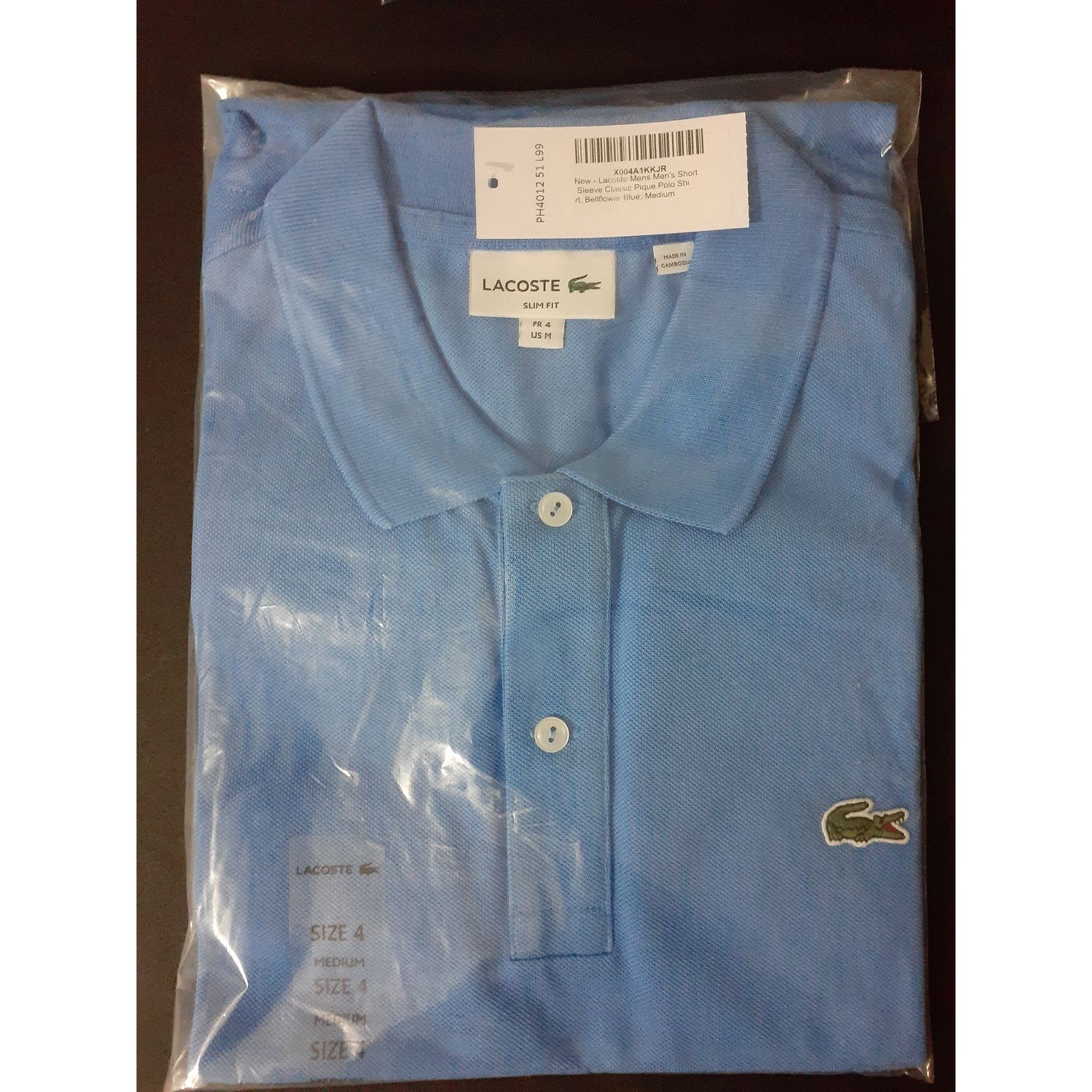 Lacoste Lacoste Men's Short Sleeve Classic Pique Polo Shirt Blue M Size US M / EU 48-50 / 2 - 2 Thumbnail