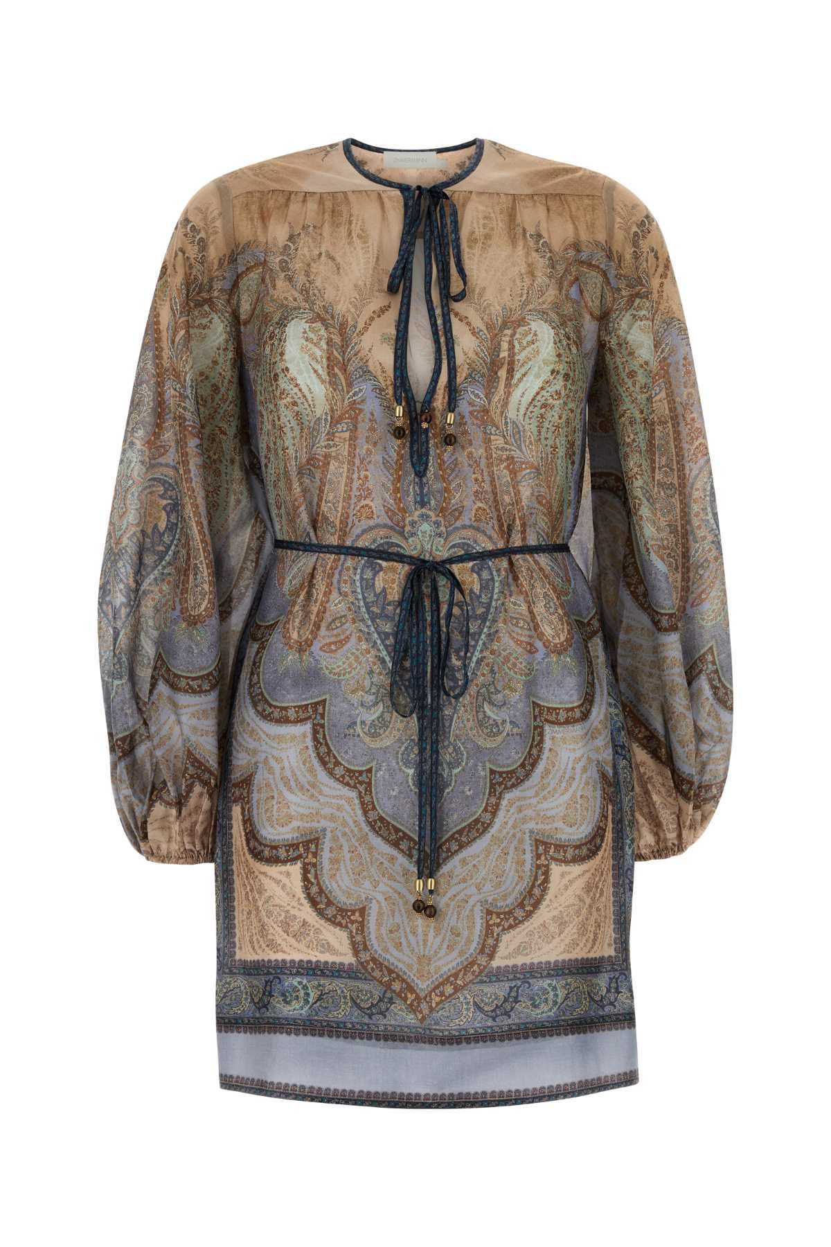 Zimmermann Printed Satin Wanderlust Dress Size XS / US 0-2 / IT 36-38 - 1 Thumbnail