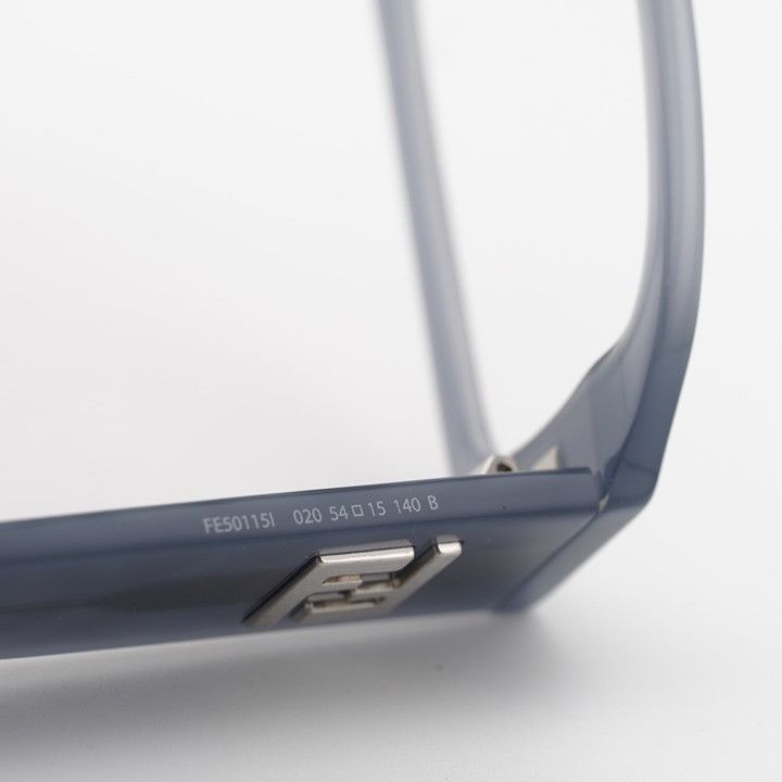 Fendi Fendi FE50115I 020 Eyeglasses Glossy Grey 54mm Rectangle Size ONE SIZE - 7 Thumbnail