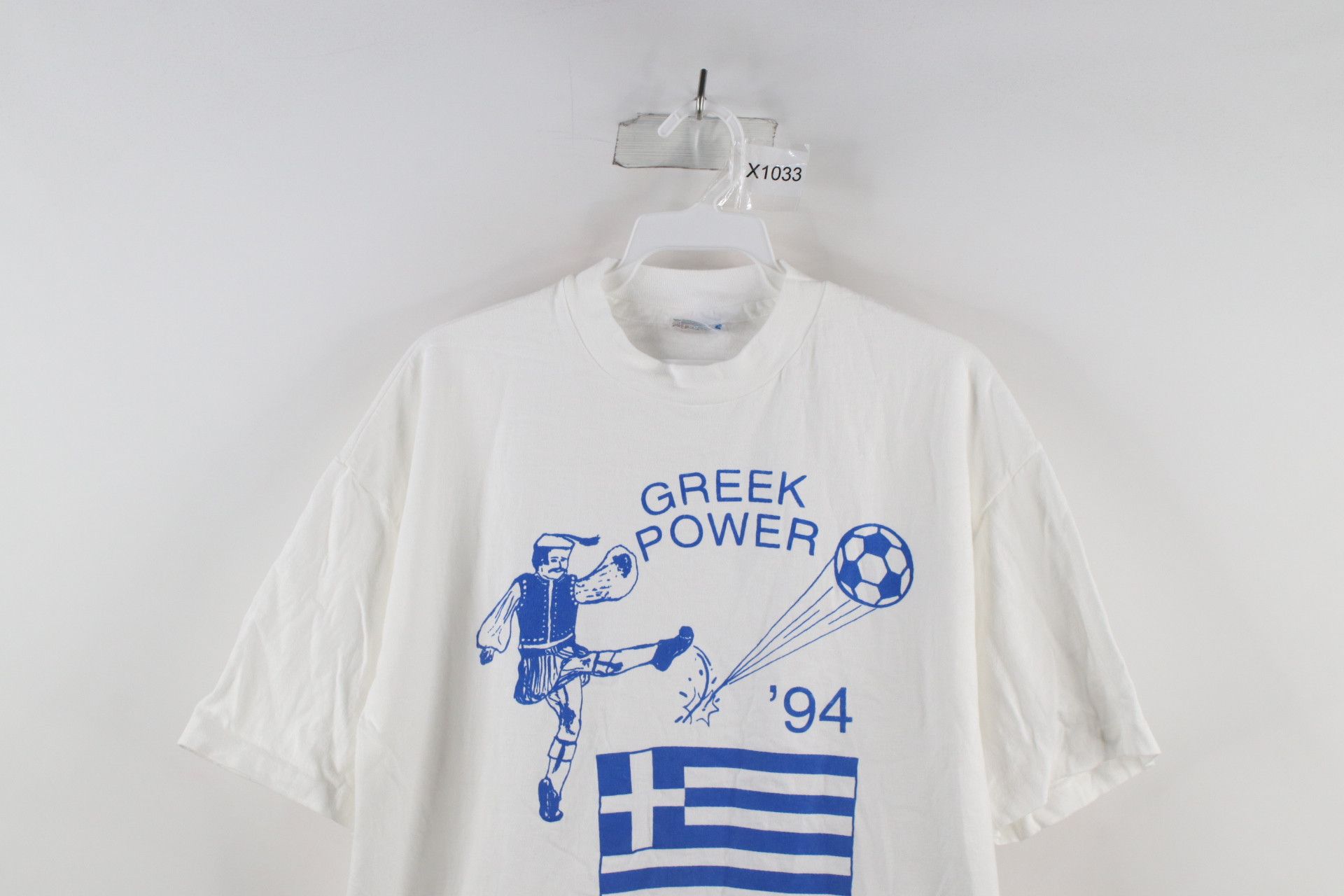 Vintage Vintage 90s 1994 World Cup Soccer Greece Futbol T-Shirt USA Size US L / EU 52-54 / 3 - 2 Thumbnail