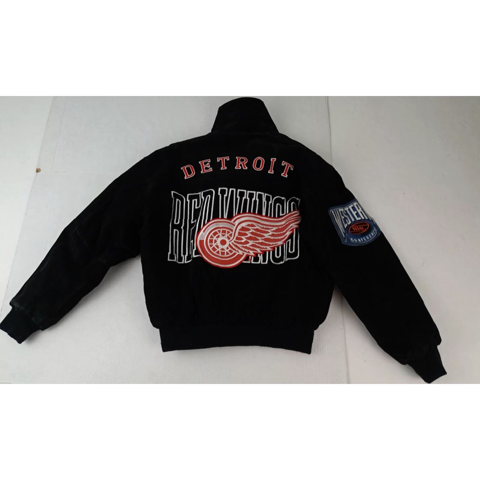 Hamilton VINTAGE Detroit Red Wings Leather Suede&Nylon Reversible Button Jacket Medium Size US M / EU 48-50 / 2 - 2 Thumbnail