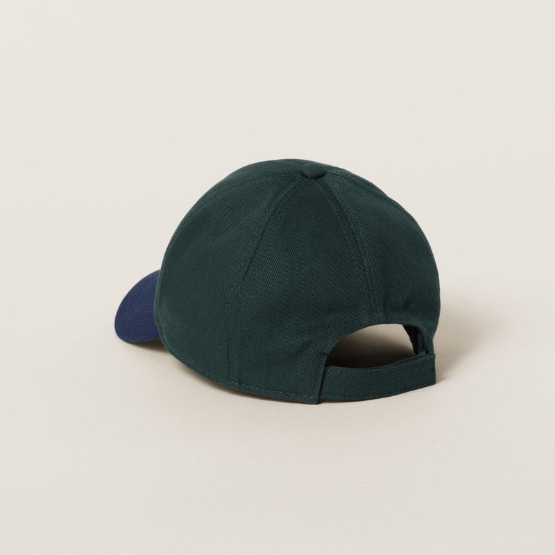 Miu Miu o1B3y1r0426 Size: M / Drill baseball Hat / Cap in Green/Blue Size ONE SIZE - 3 Thumbnail