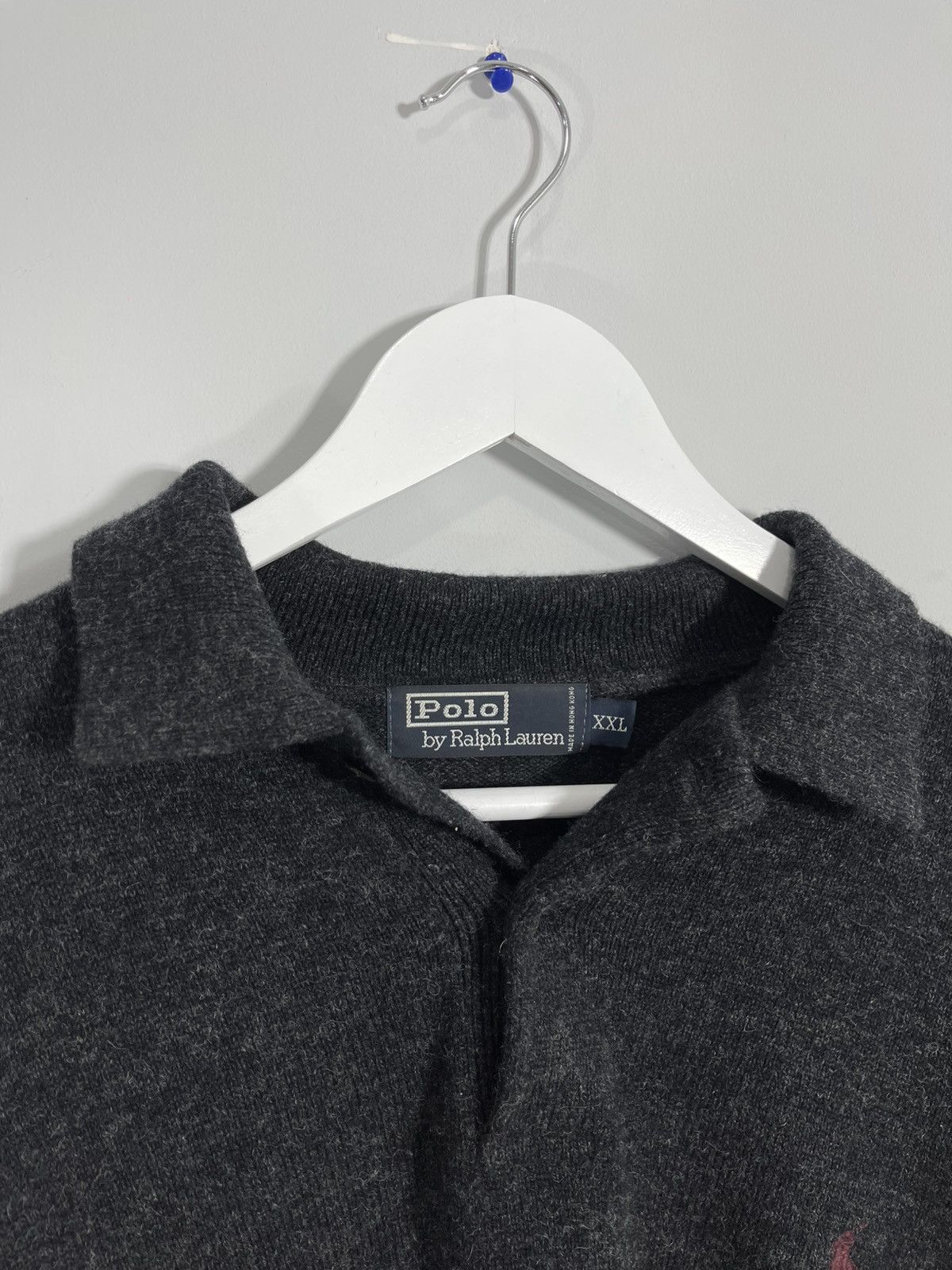 Polo Ralph Lauren Vintage Polo Ralph Lauren Collared Lambs Wool Polo Sweater Size US XXL / EU 58 / 5 - 7 Thumbnail