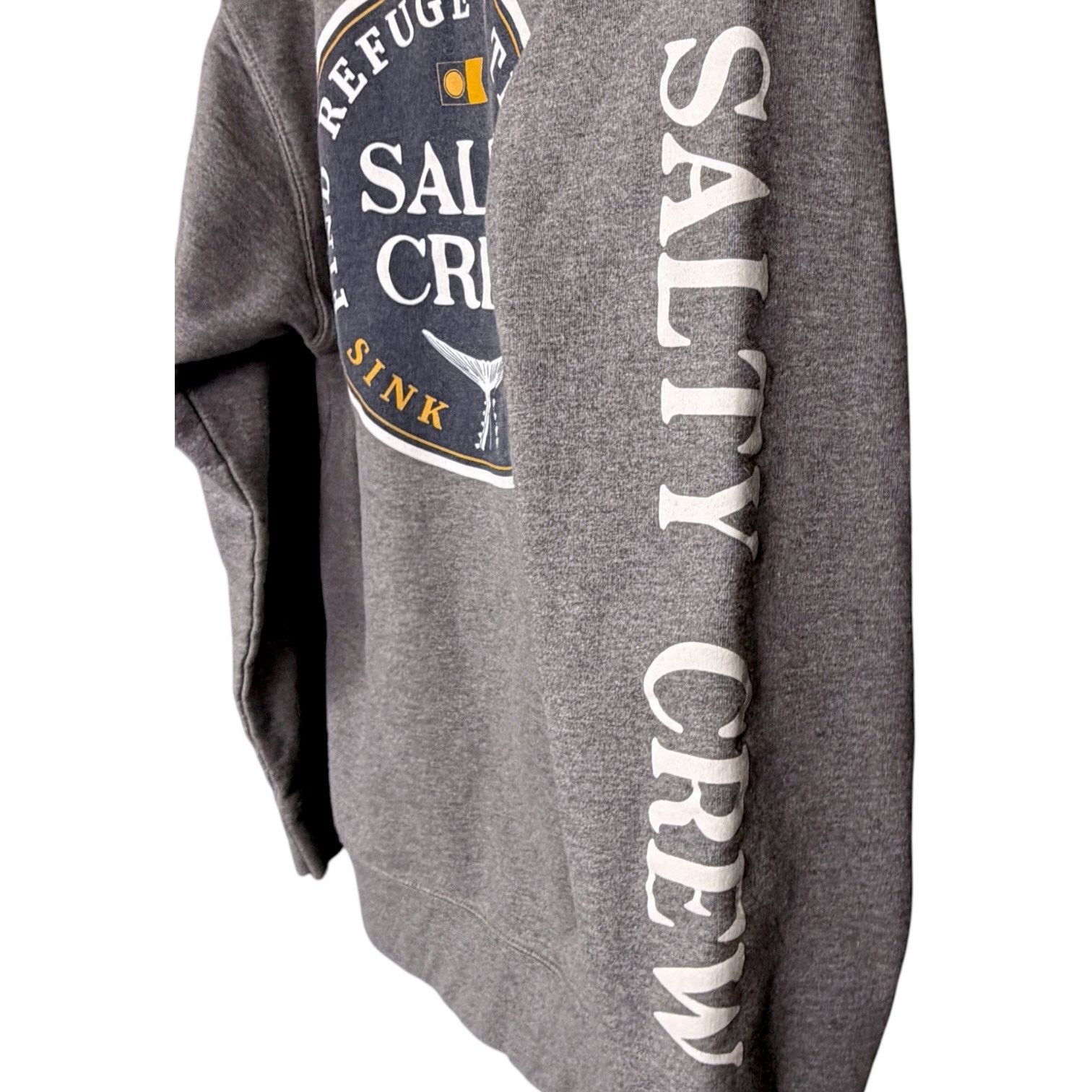Salt Valley Salty Crew Gray Logo Hoodie Find Refuge In The Sea Graphic M Size US M / EU 48-50 / 2 - 4 Thumbnail