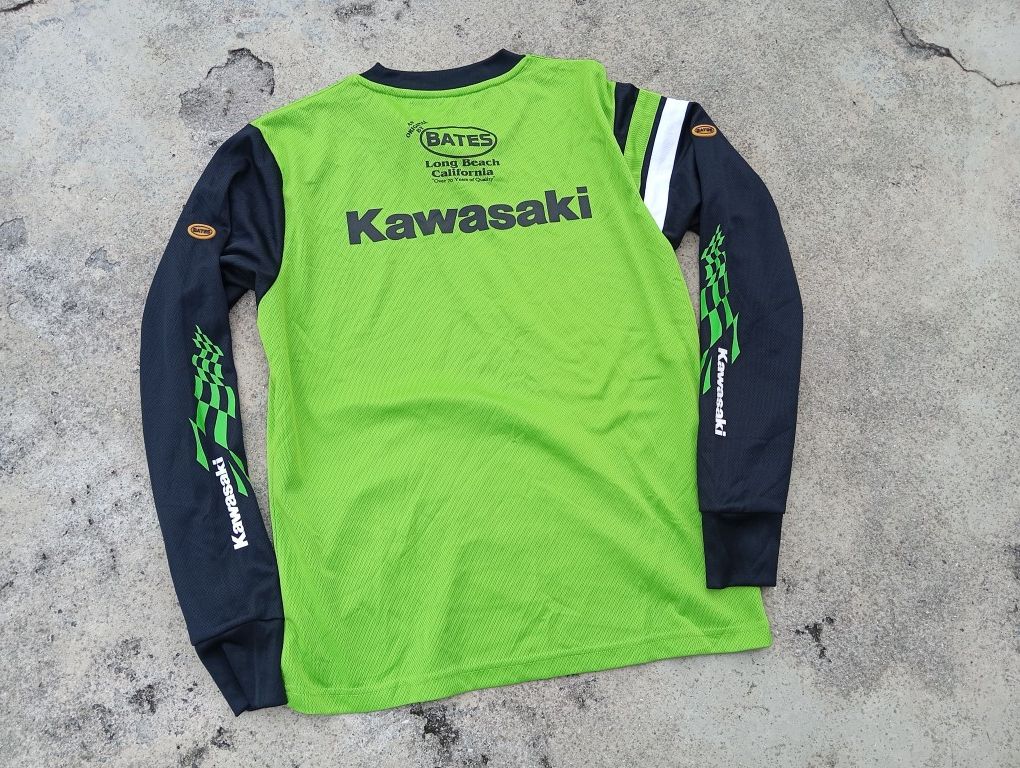 Japanese Brand Kawasaki x BATES 🏍️Tshirt Jersey Racing 🚦⛽ Size US M / EU 48-50 / 2 - 3 Thumbnail