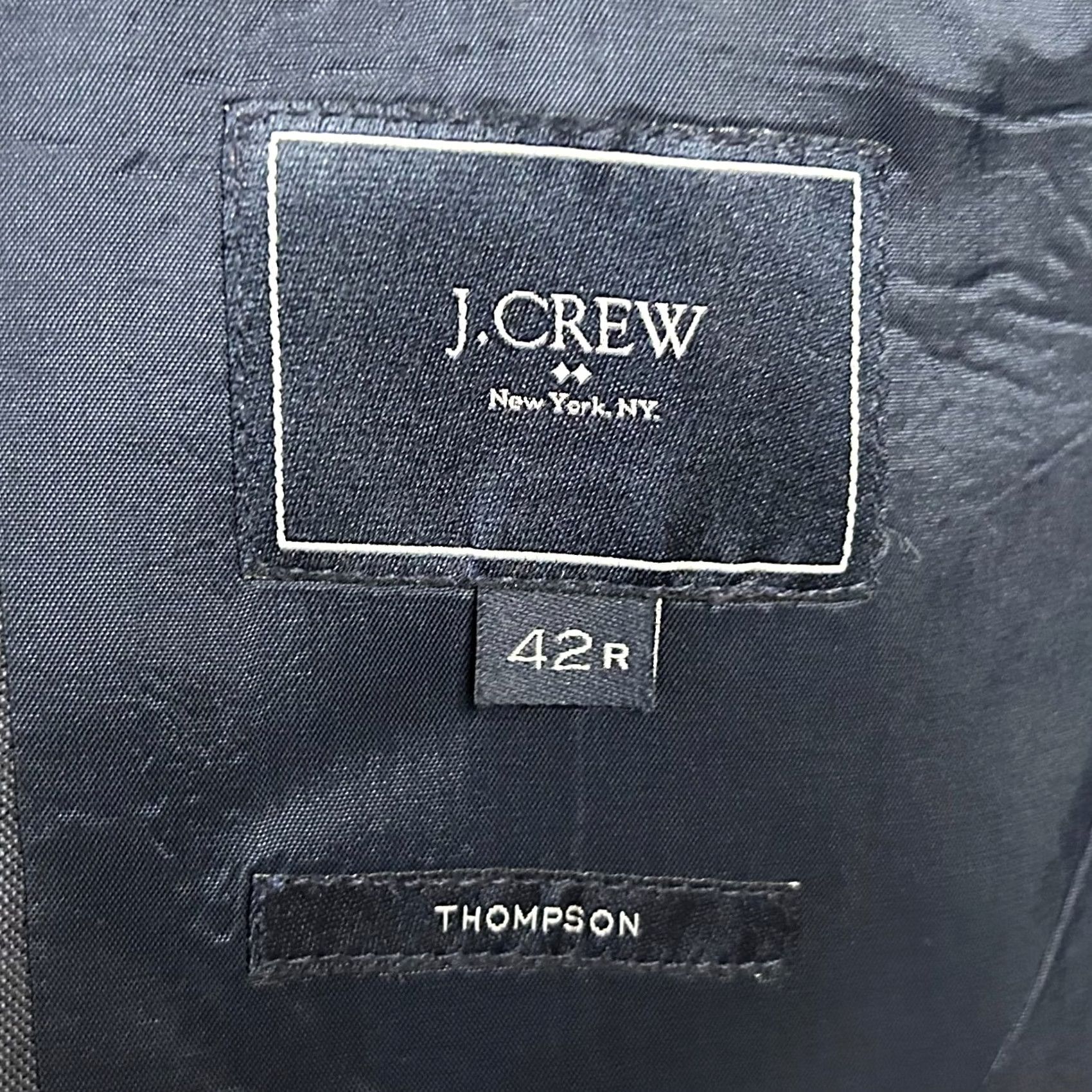 J.Crew J.CREW Thompson Sport Coat 42R Wool Dark Blue Two-Button Double-Vented Jacket/Coat Mens Regular Blue Wool 42R Deux-Button Notch Lapel Vintage No Size US XS / EU 42 / 0 - 3 Thumbnail