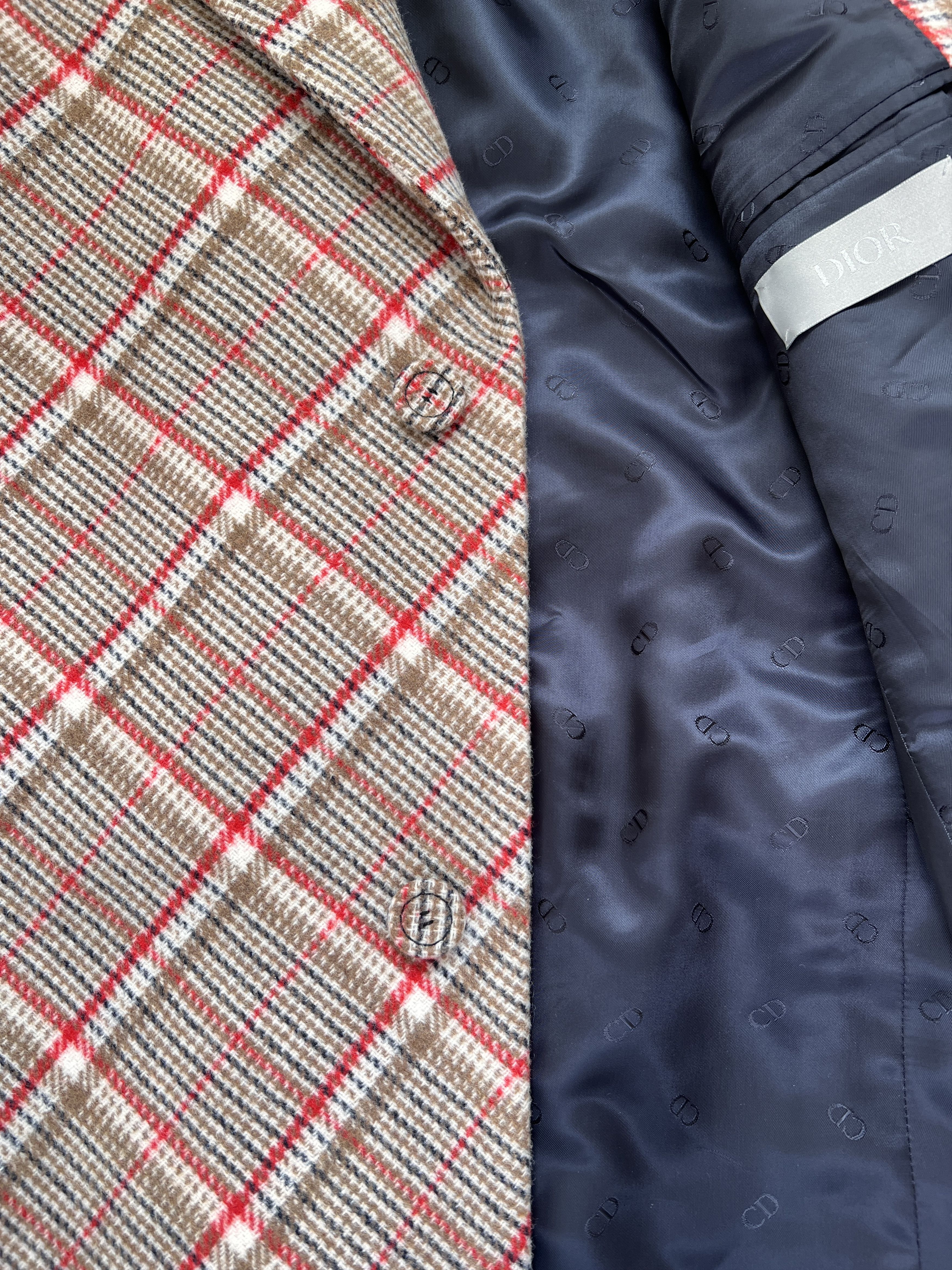 Dior Dior Men's Homme Tailored Check Checkered print wool coat. Size US M / EU 48-50 / 2 - 10 Thumbnail