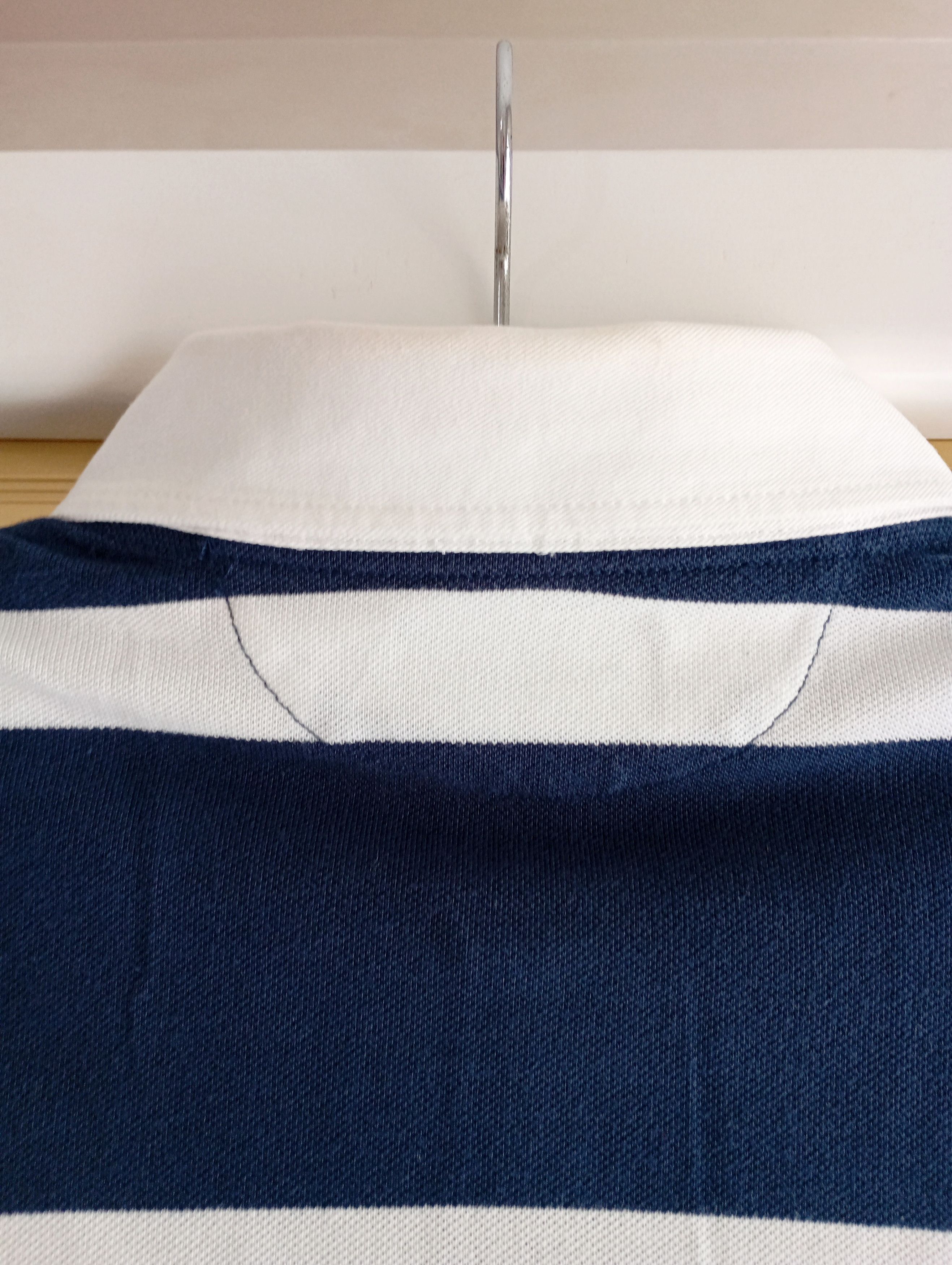 Polo Ralph Lauren Polo Ralph Lauren Striped Mesh Polo Shirt in Blue and White Size US XL / EU 56 / 4 - 12 Thumbnail