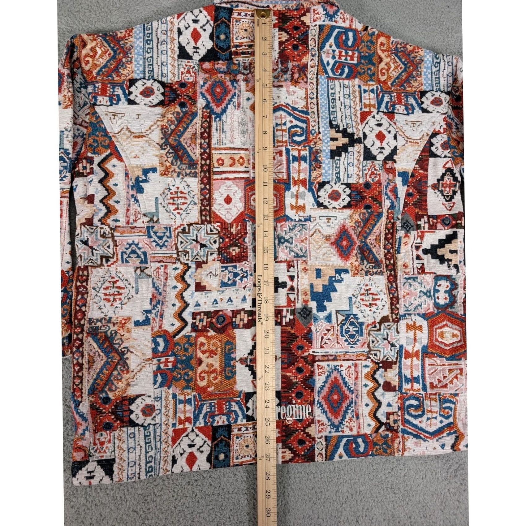 Vintage VINTAGE Civil Regime Jacket Mens XS Tapestry Woven Aztec Print Streetwear Poly Size US XS / EU 42 / 0 - 7 Thumbnail