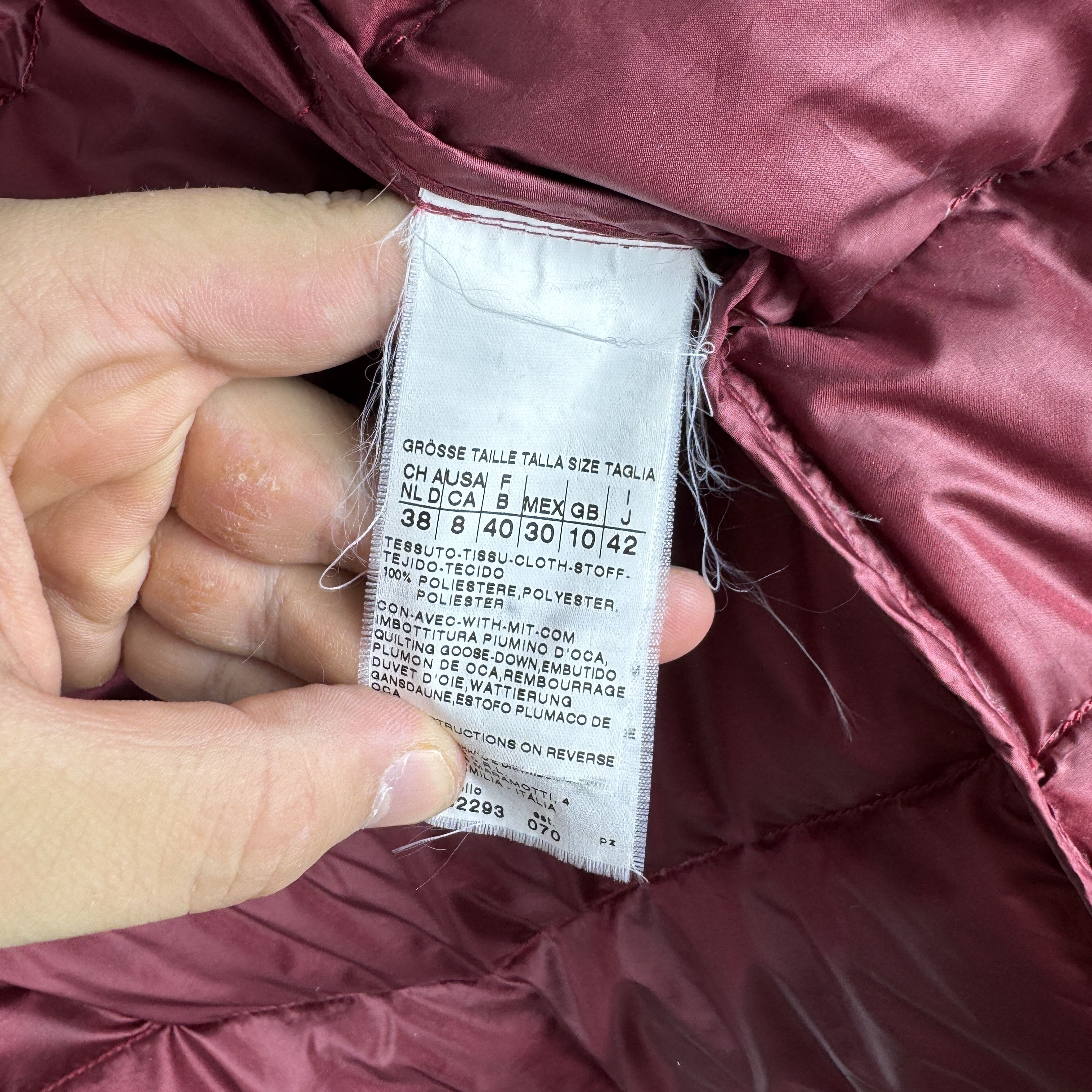 Weekend Max Mara Women`s MAX MARA WEEKEND NYLON RED PUFFER DOWNJACKET SIZE 40 Size M / US 6-8 / IT 42-44 - 9 Thumbnail