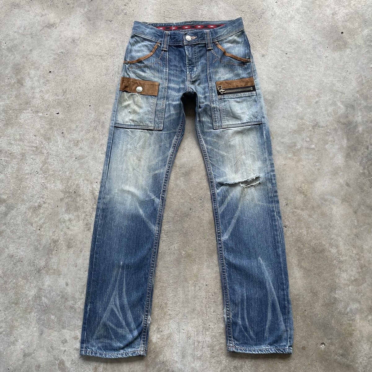 Edwin Vintage Edwin Exclusive Distressed Faded Denim Jeans Pants Size US 30 / EU 46 - 1 Thumbnail