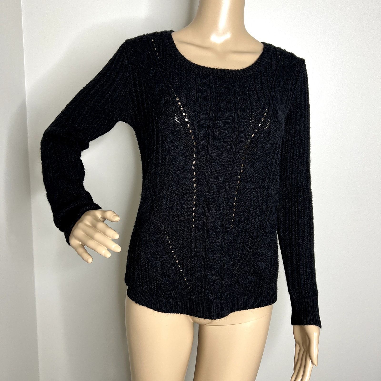 Other SO Black Perfect Pullover Knit Crewneck Sweater Size M / US 6-8 / IT 42-44 - 8 Thumbnail
